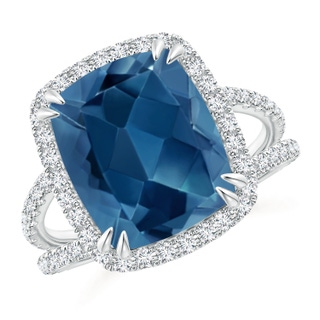 Cushion Rectangular AA London Blue Topaz