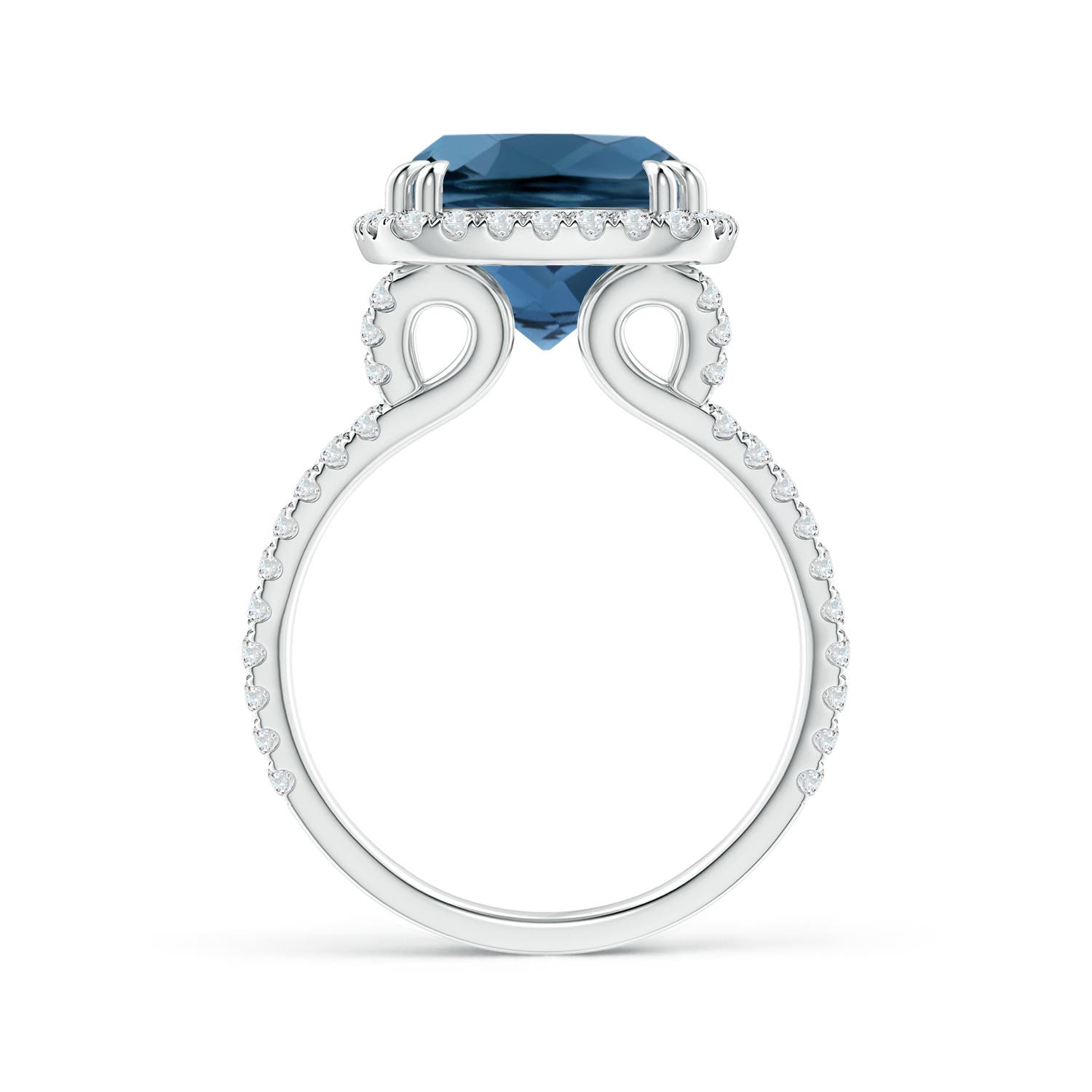 AA - London Blue Topaz / 6.62 CT / 14 KT White Gold