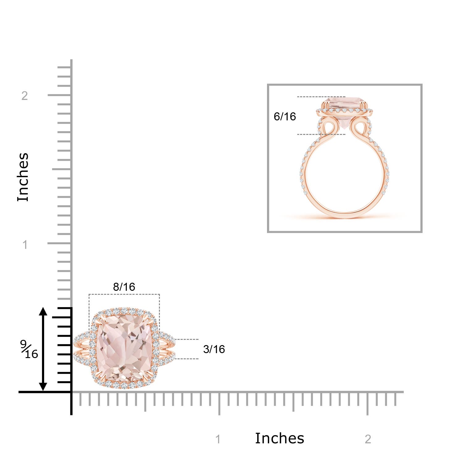 A - Morganite / 4.82 CT / 14 KT Rose Gold