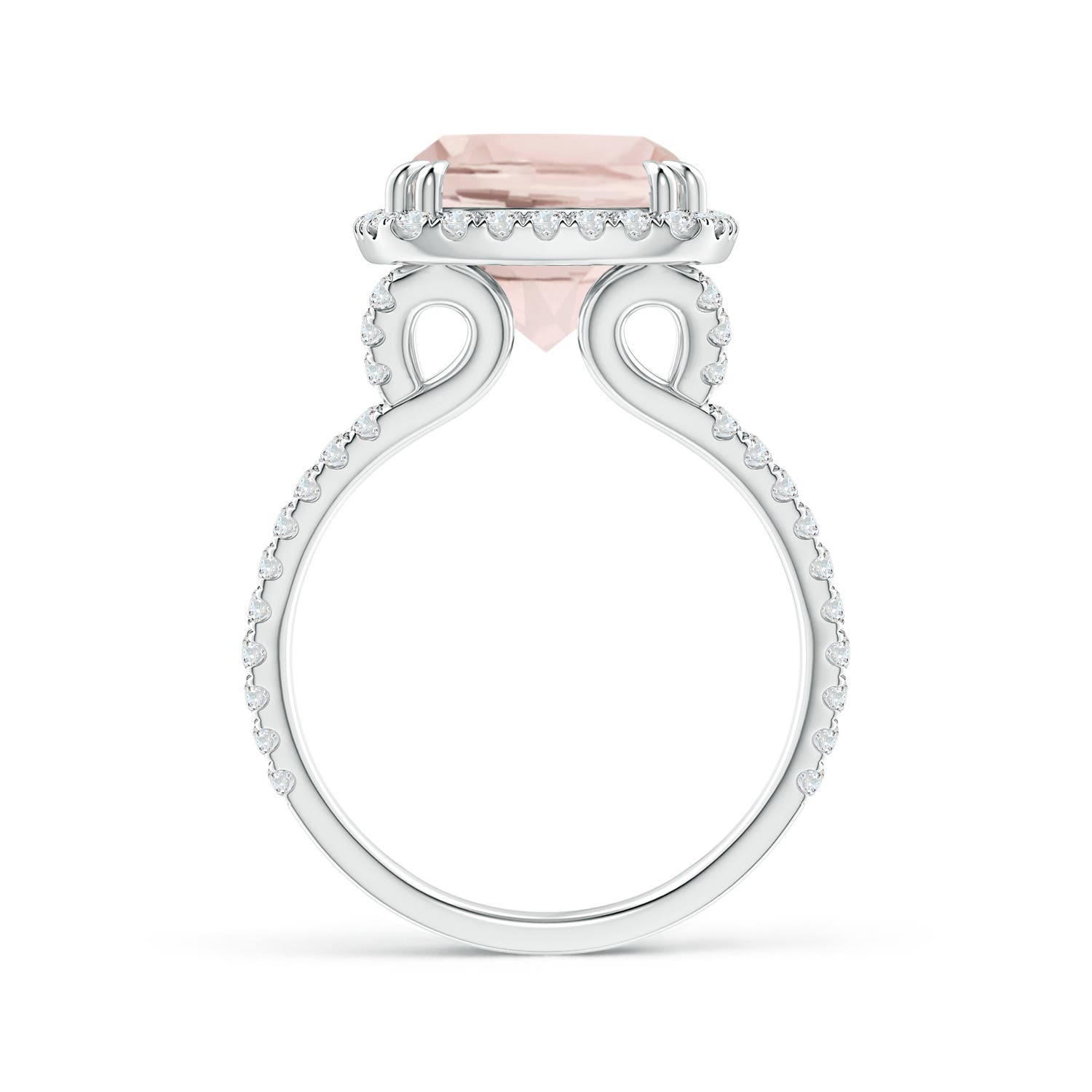 A - Morganite / 4.82 CT / 14 KT White Gold