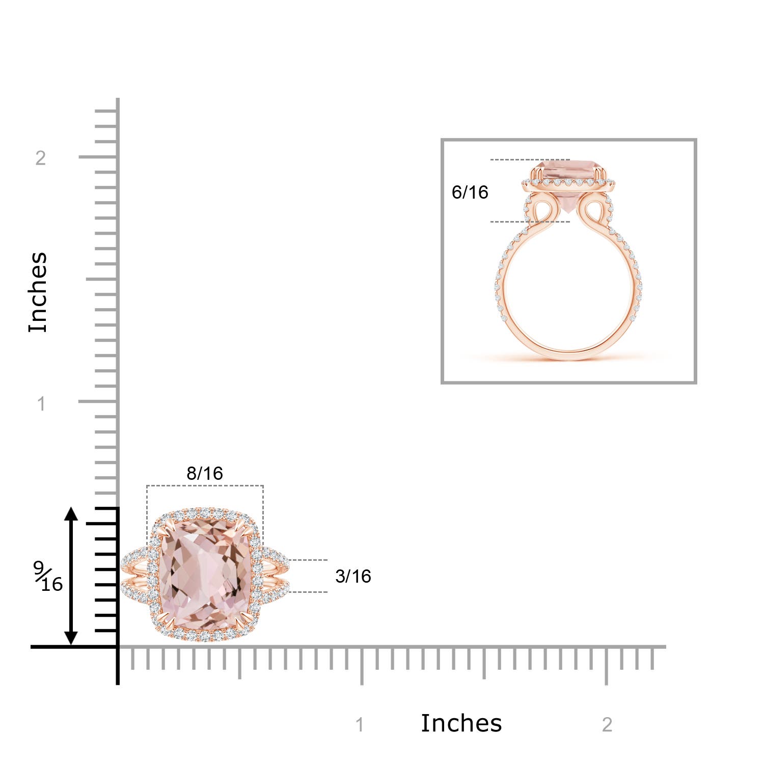 AA - Morganite / 4.82 CT / 14 KT Rose Gold