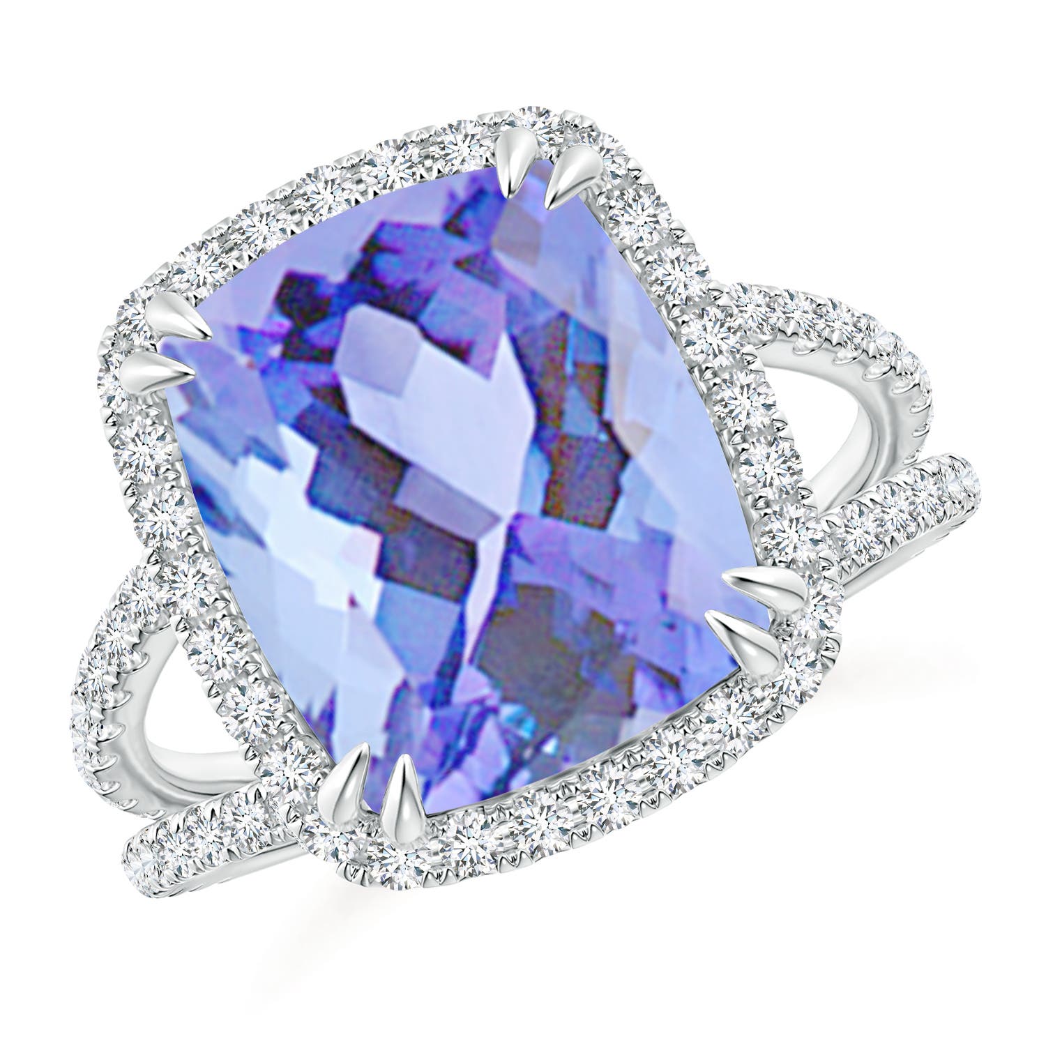 A - Tanzanite / 5.32 CT / 14 KT White Gold