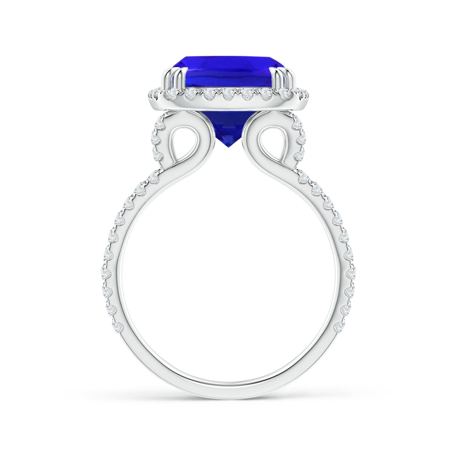 AAA - Tanzanite / 5.32 CT / 14 KT White Gold