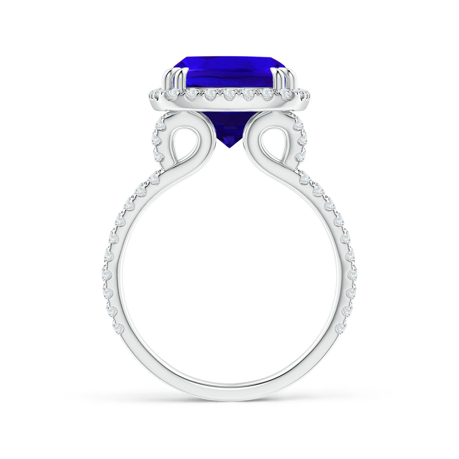 AAAA - Tanzanite / 5.32 CT / 14 KT White Gold