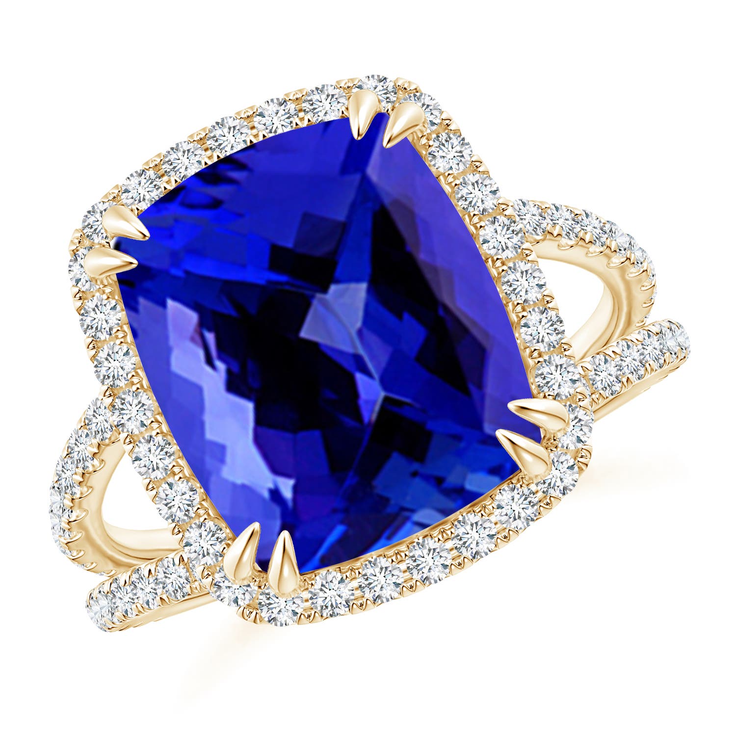 AAAA - Tanzanite / 5.32 CT / 14 KT Yellow Gold