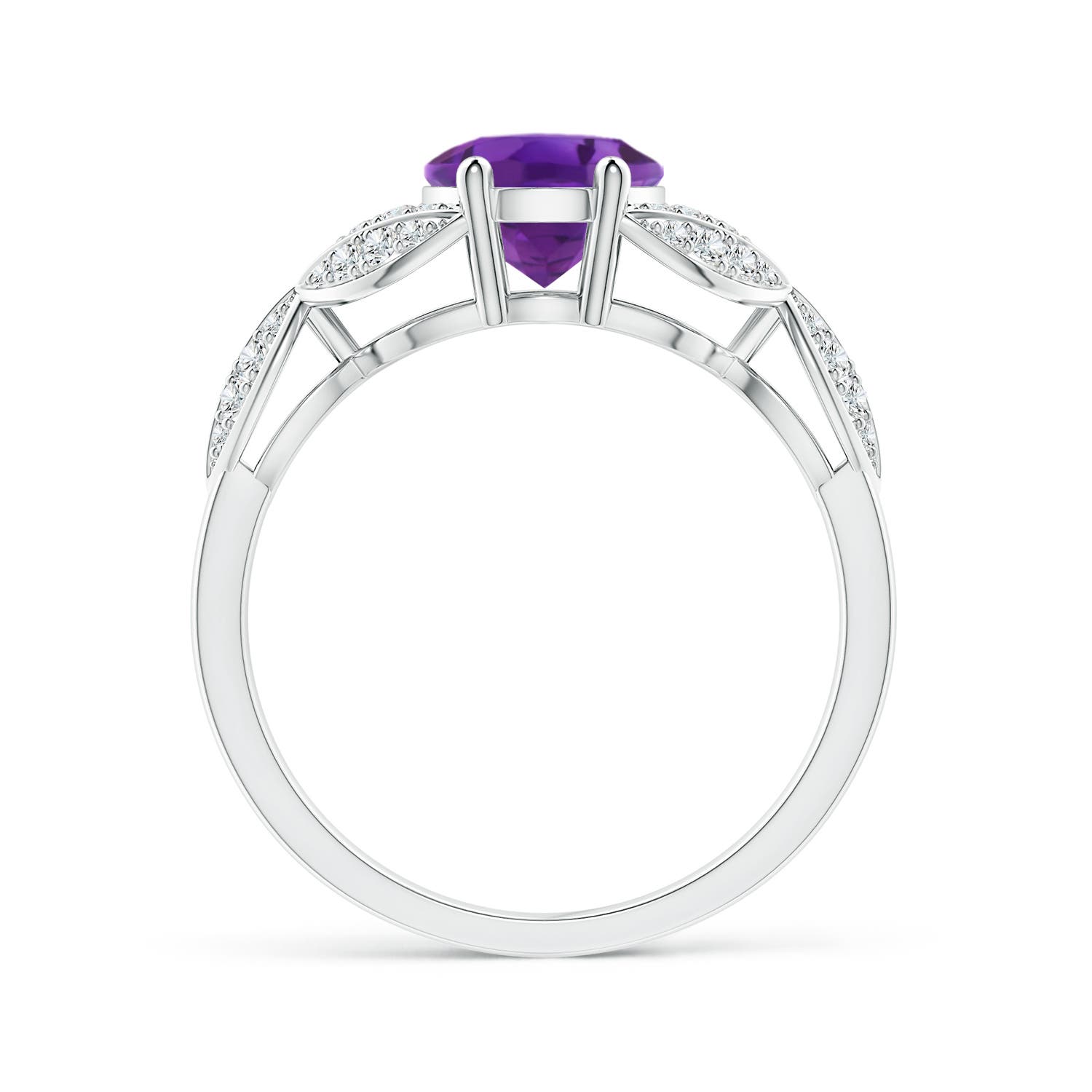 AAA - Amethyst / 1.88 CT / 14 KT White Gold