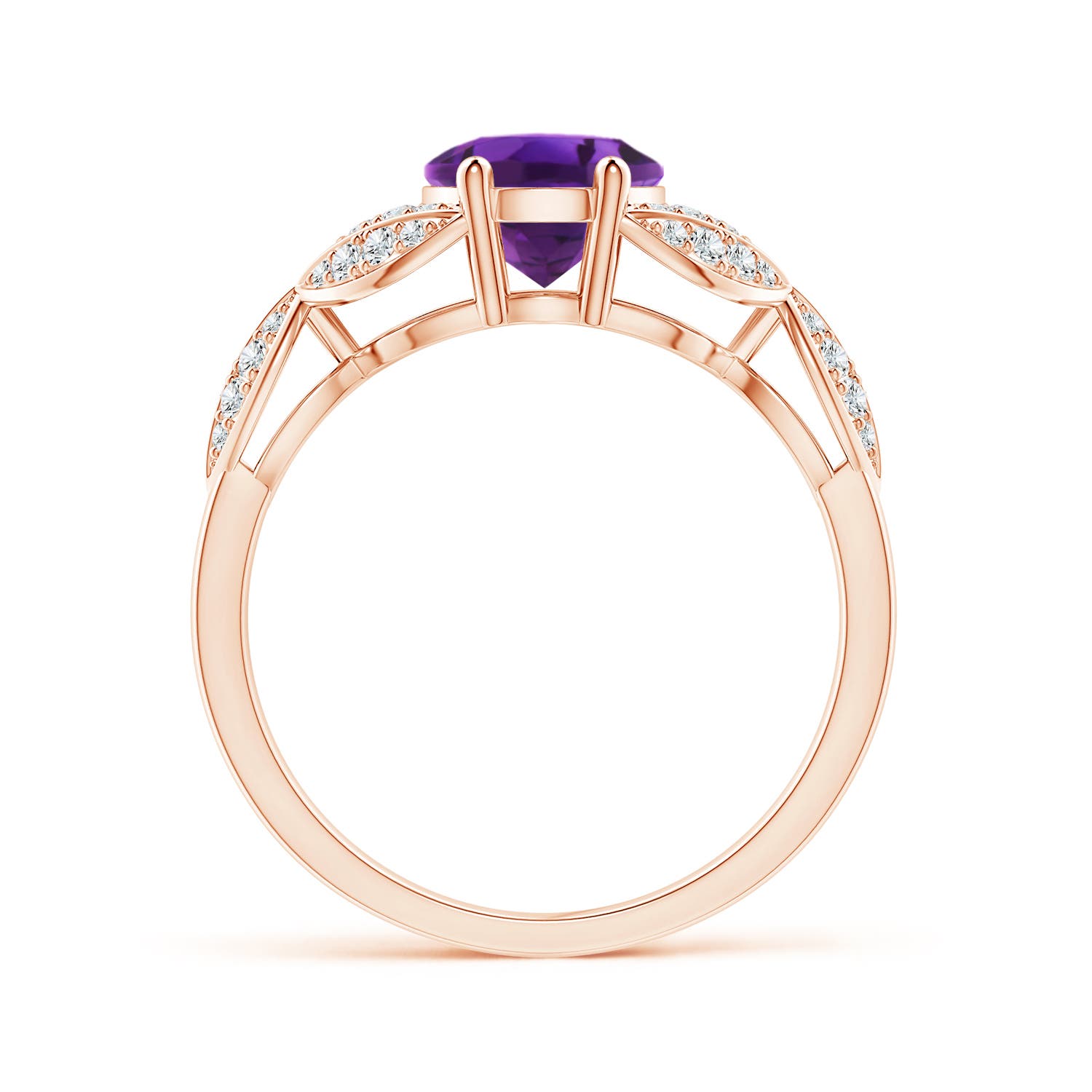 AAAA - Amethyst / 1.88 CT / 14 KT Rose Gold