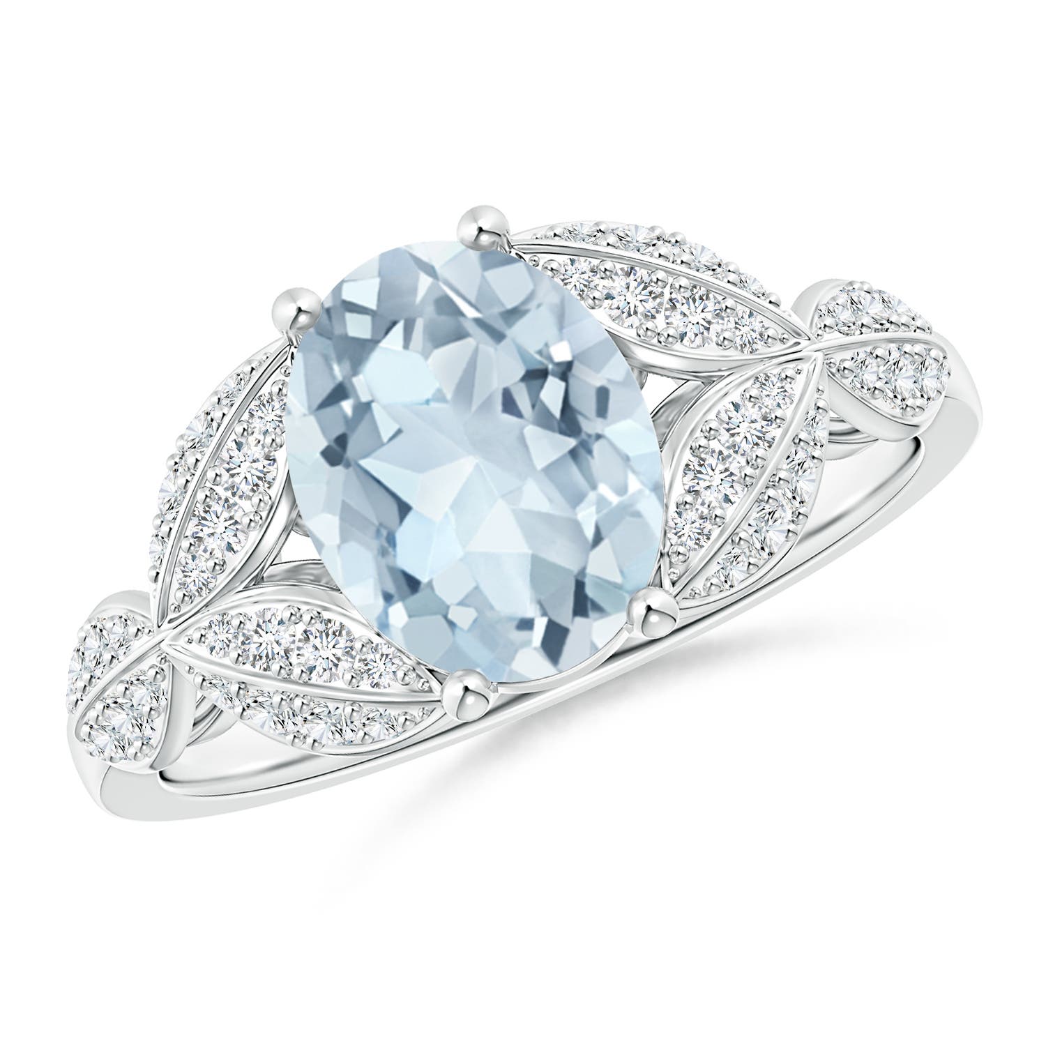 A - Aquamarine / 1.76 CT / 14 KT White Gold