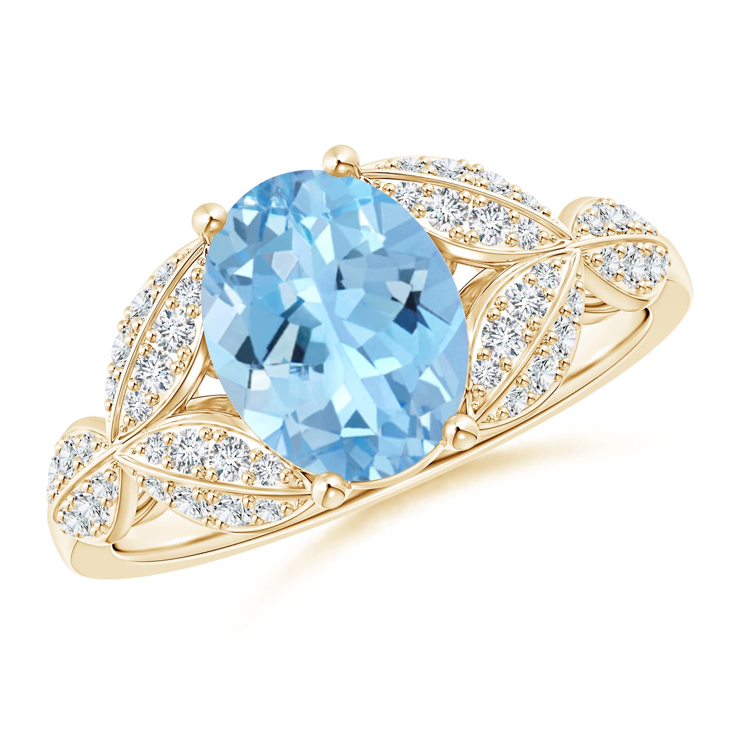 AAAA - Aquamarine / 1.76 CT / 14 KT Yellow Gold