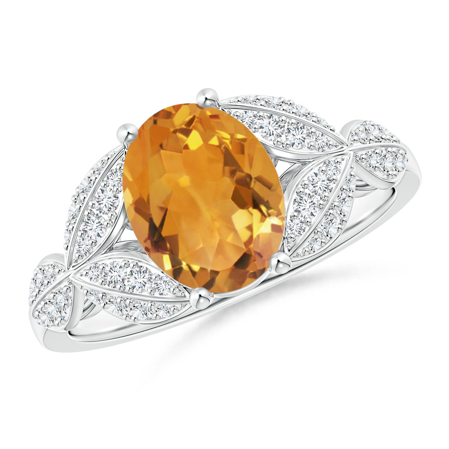 AA - Citrine / 1.91 CT / 14 KT White Gold