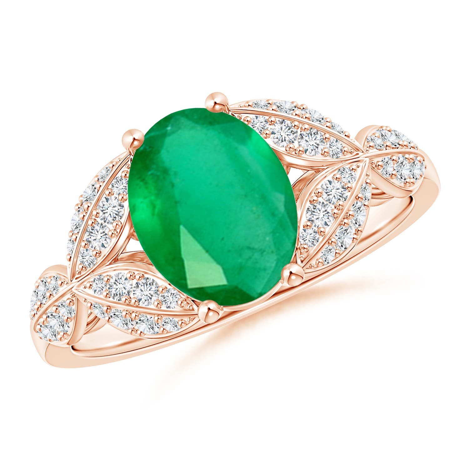 A - Emerald / 1.79 CT / 14 KT Rose Gold