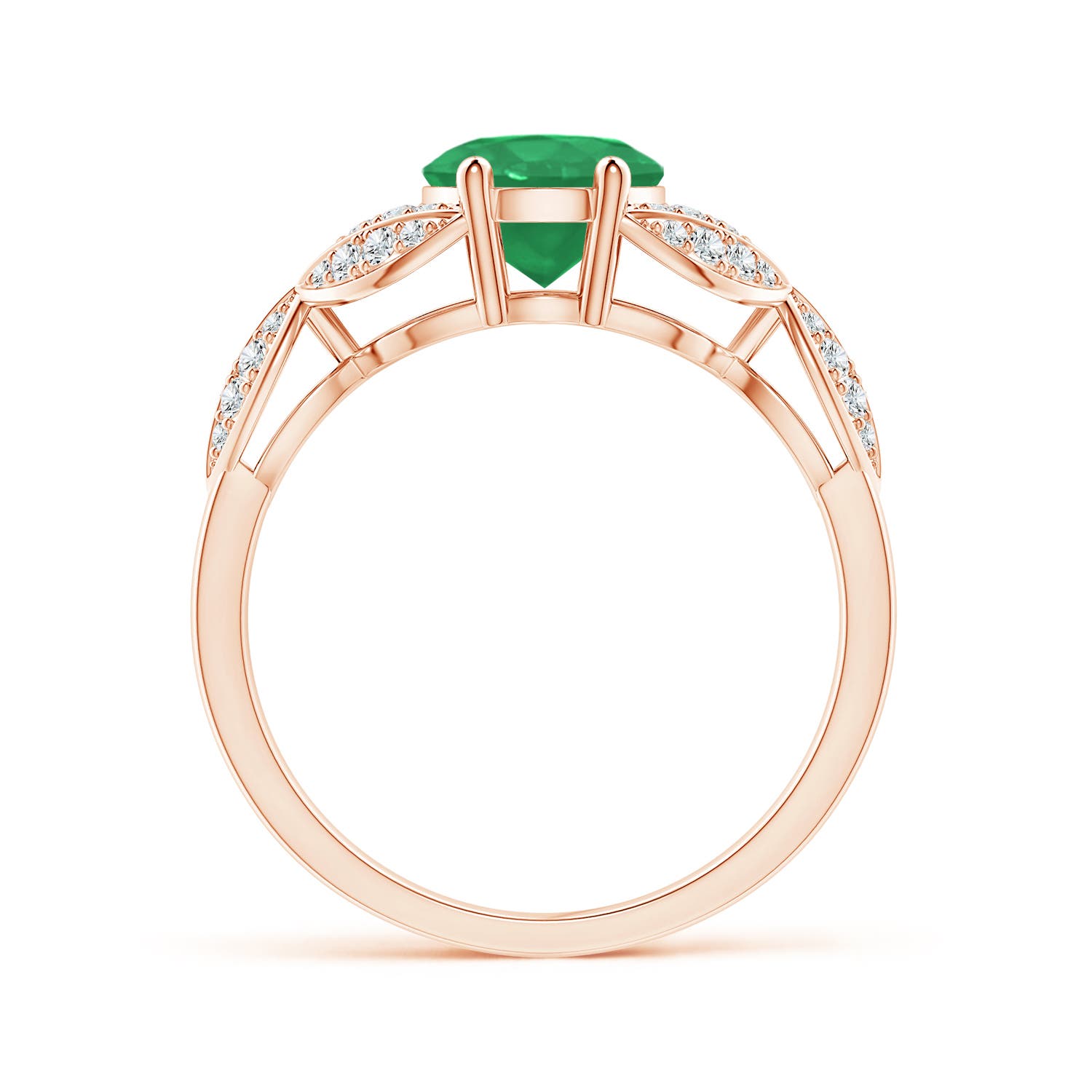 A - Emerald / 1.79 CT / 14 KT Rose Gold