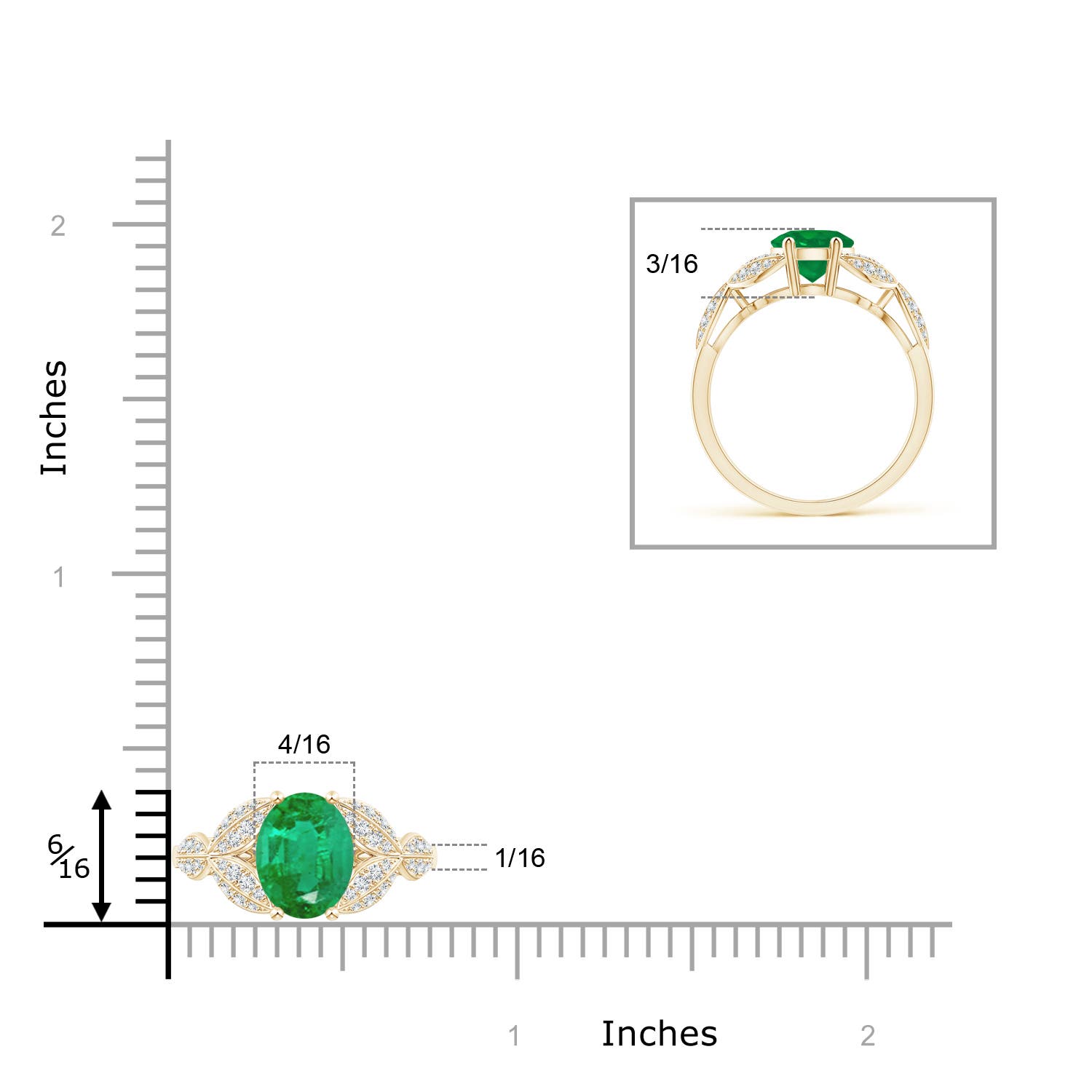 AA - Emerald / 1.79 CT / 14 KT Yellow Gold