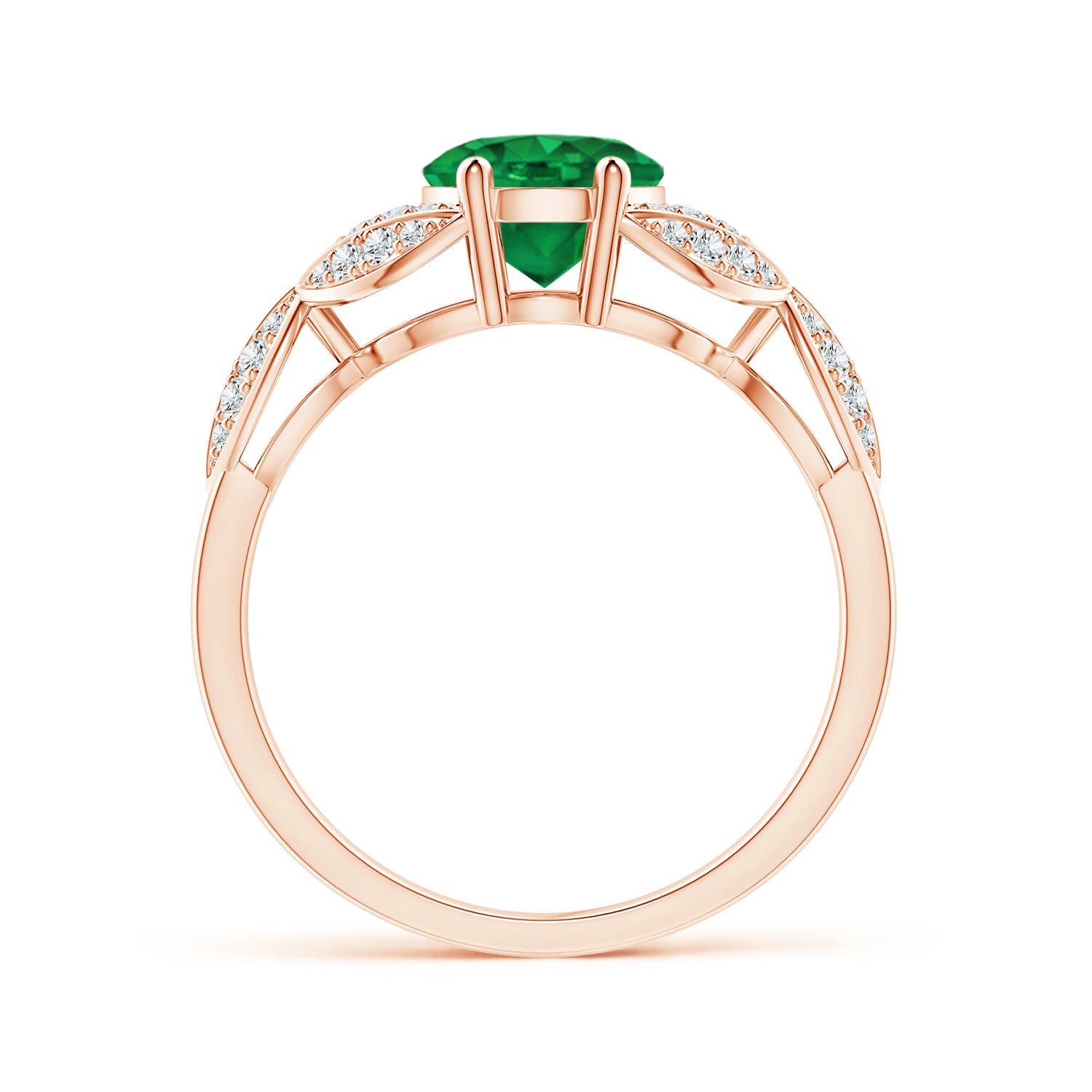 AAA - Emerald / 1.79 CT / 14 KT Rose Gold