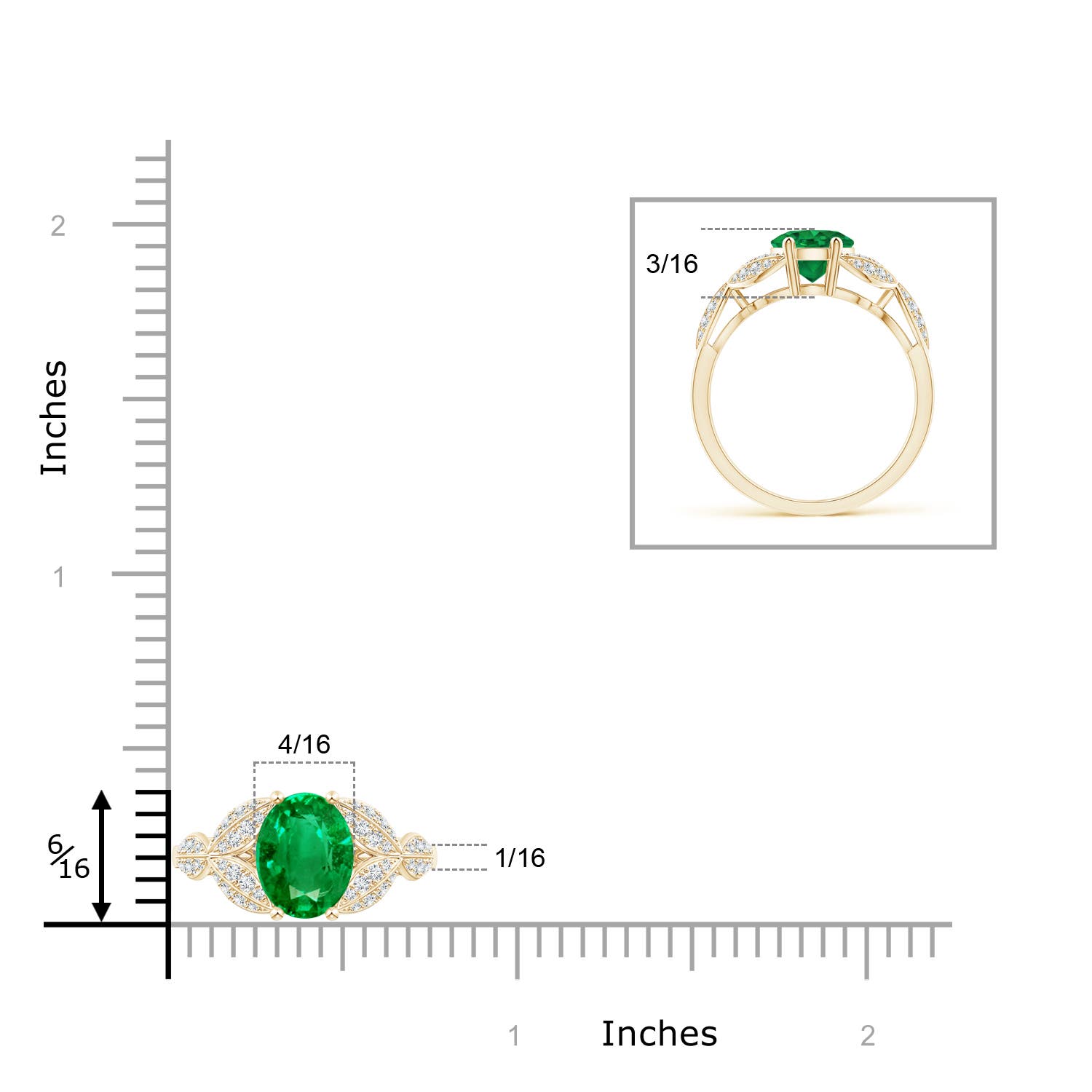 AAA - Emerald / 1.79 CT / 14 KT Yellow Gold