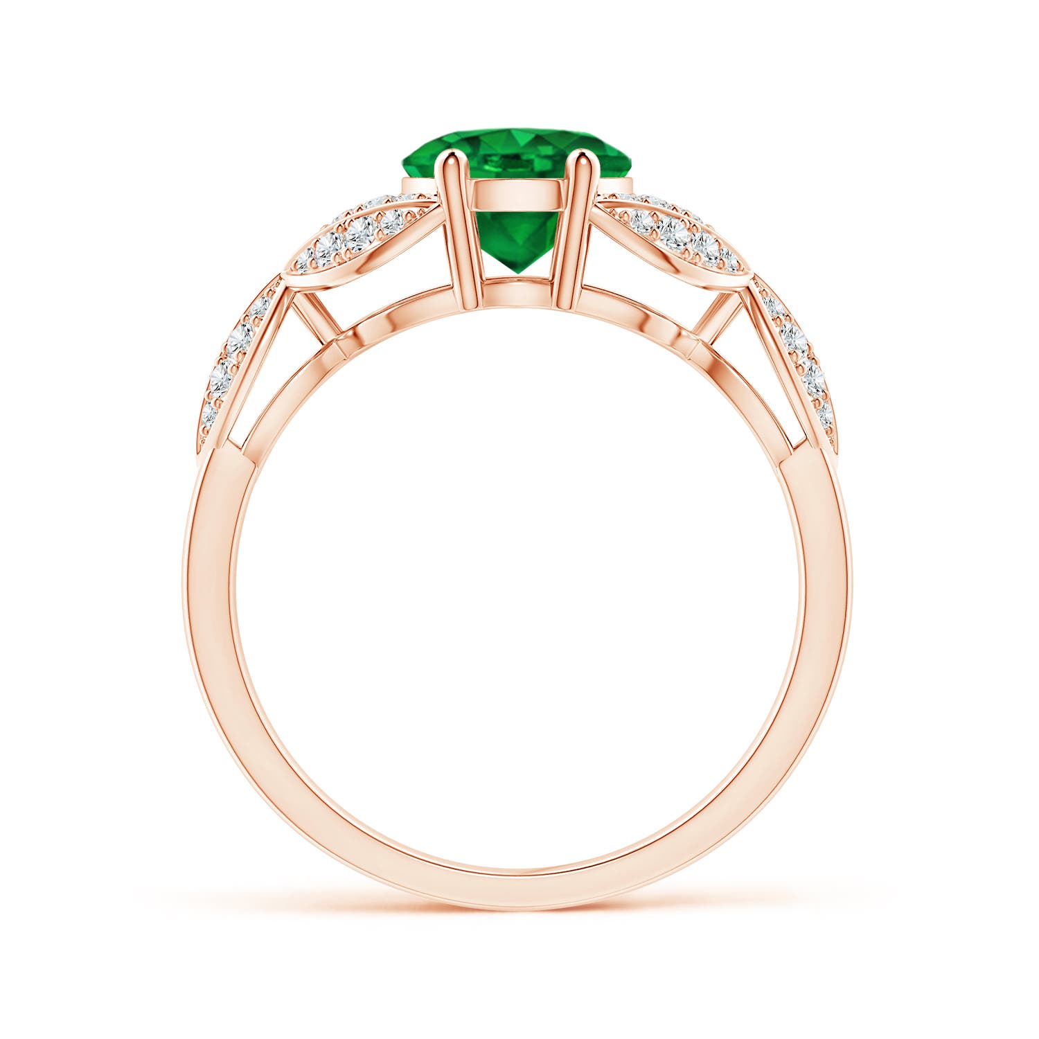 AAAA - Emerald / 1.79 CT / 14 KT Rose Gold