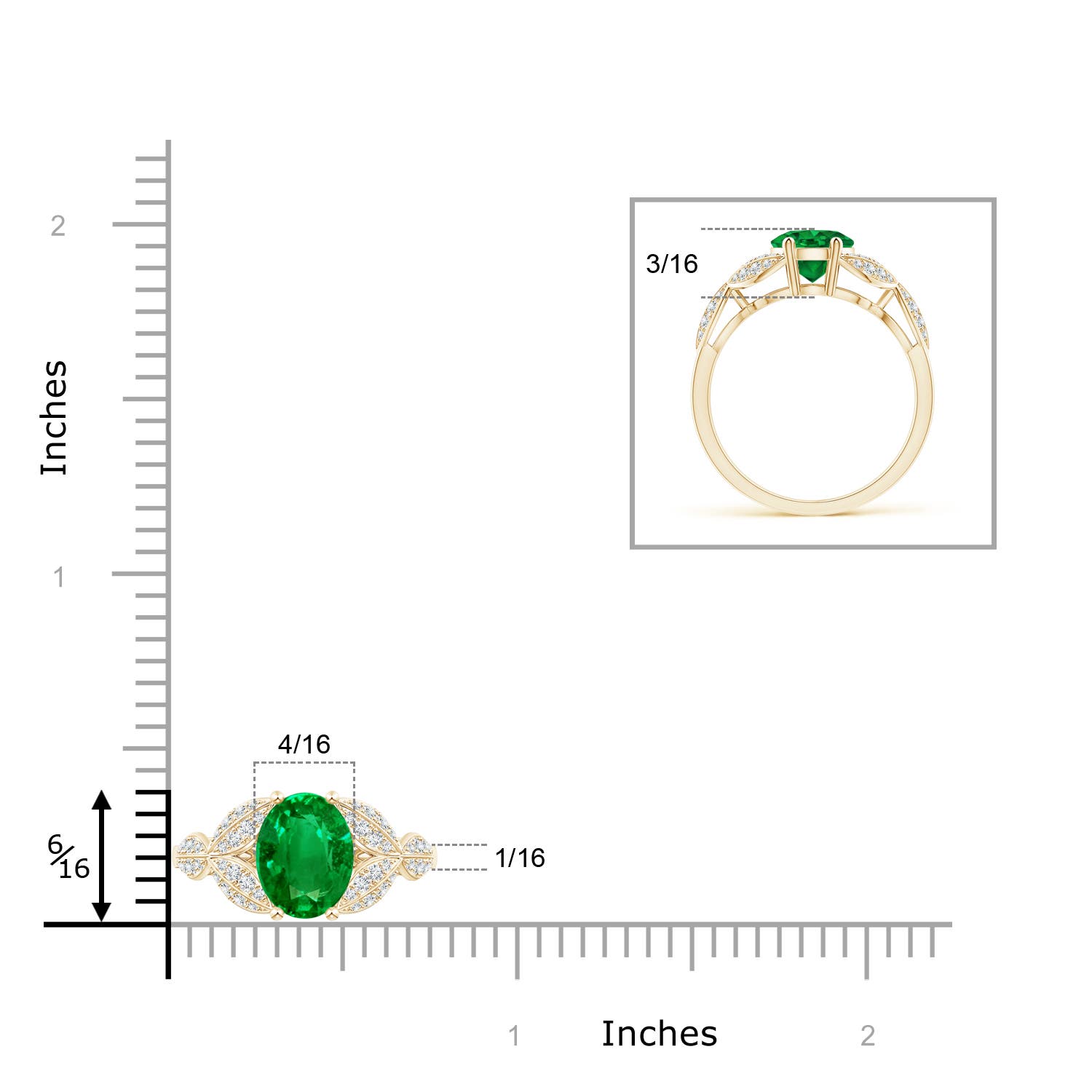 AAAA - Emerald / 1.79 CT / 14 KT Yellow Gold