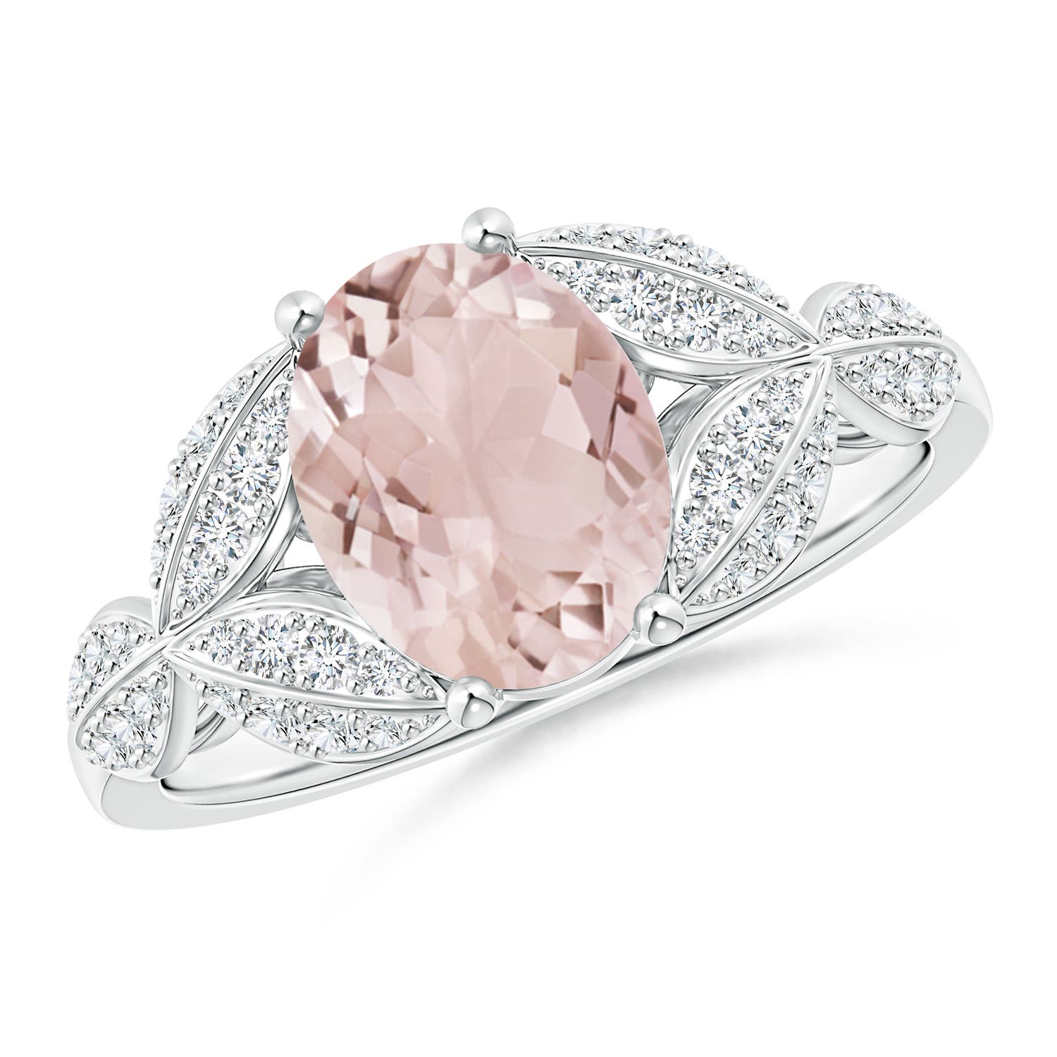 A - Morganite / 1.91 CT / 14 KT White Gold