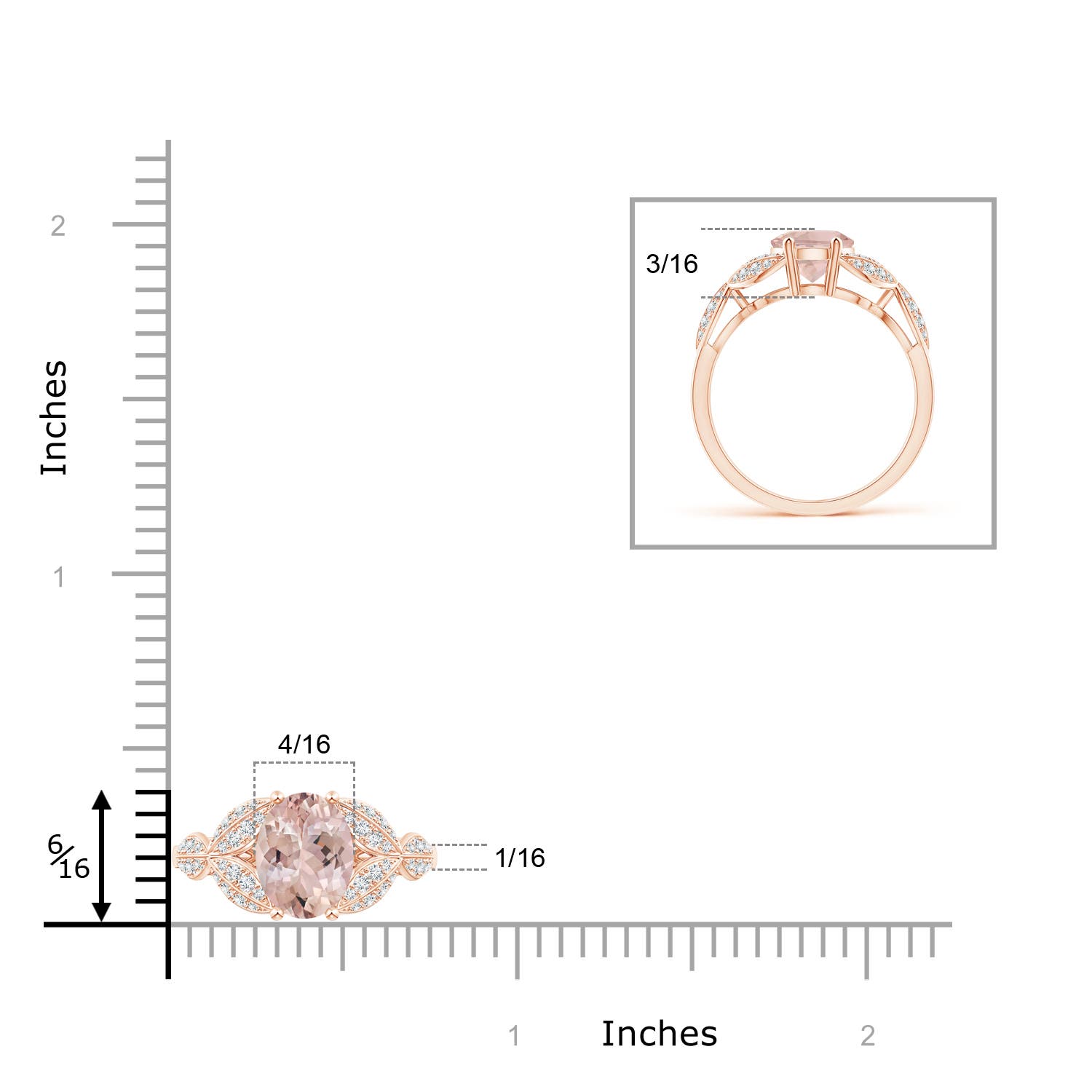 AA - Morganite / 1.91 CT / 14 KT Rose Gold