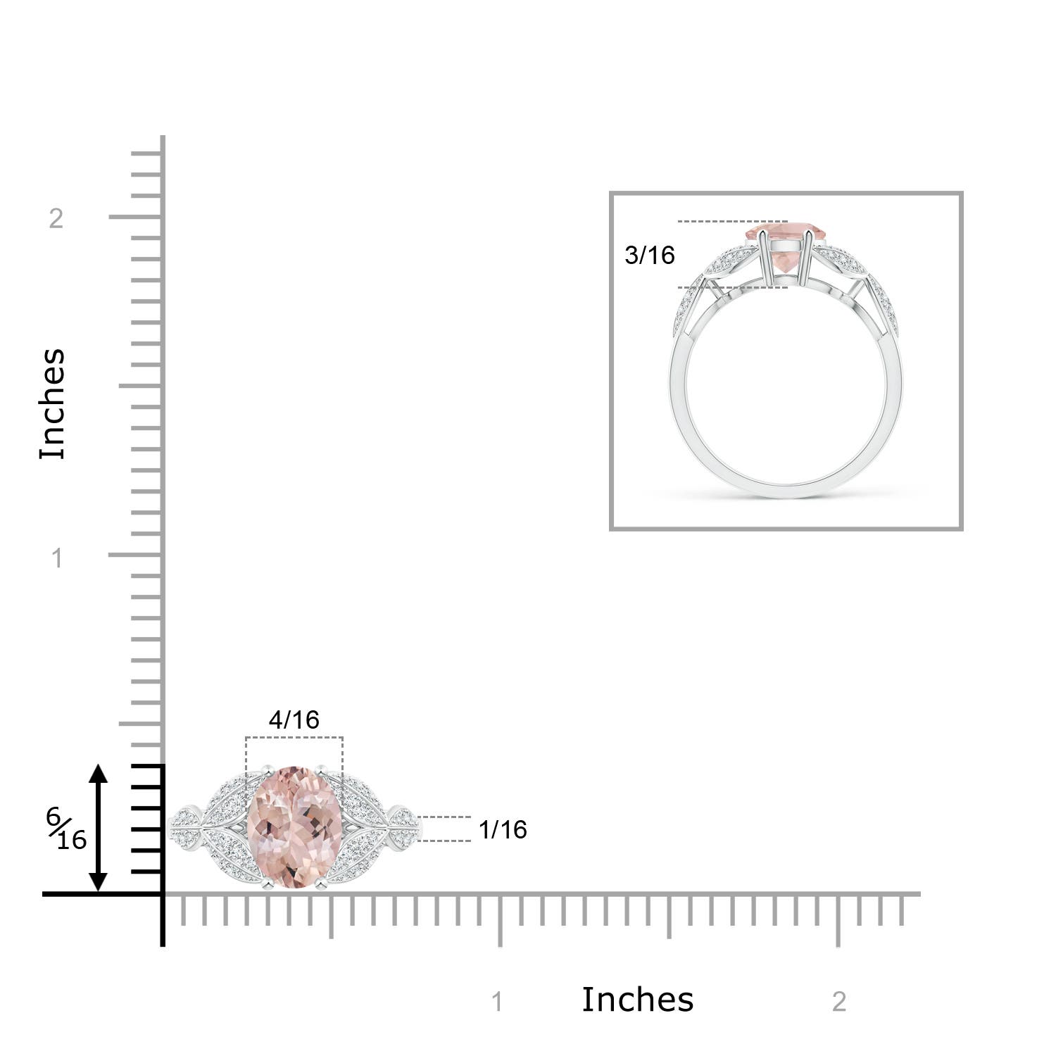 AA - Morganite / 1.91 CT / 14 KT White Gold