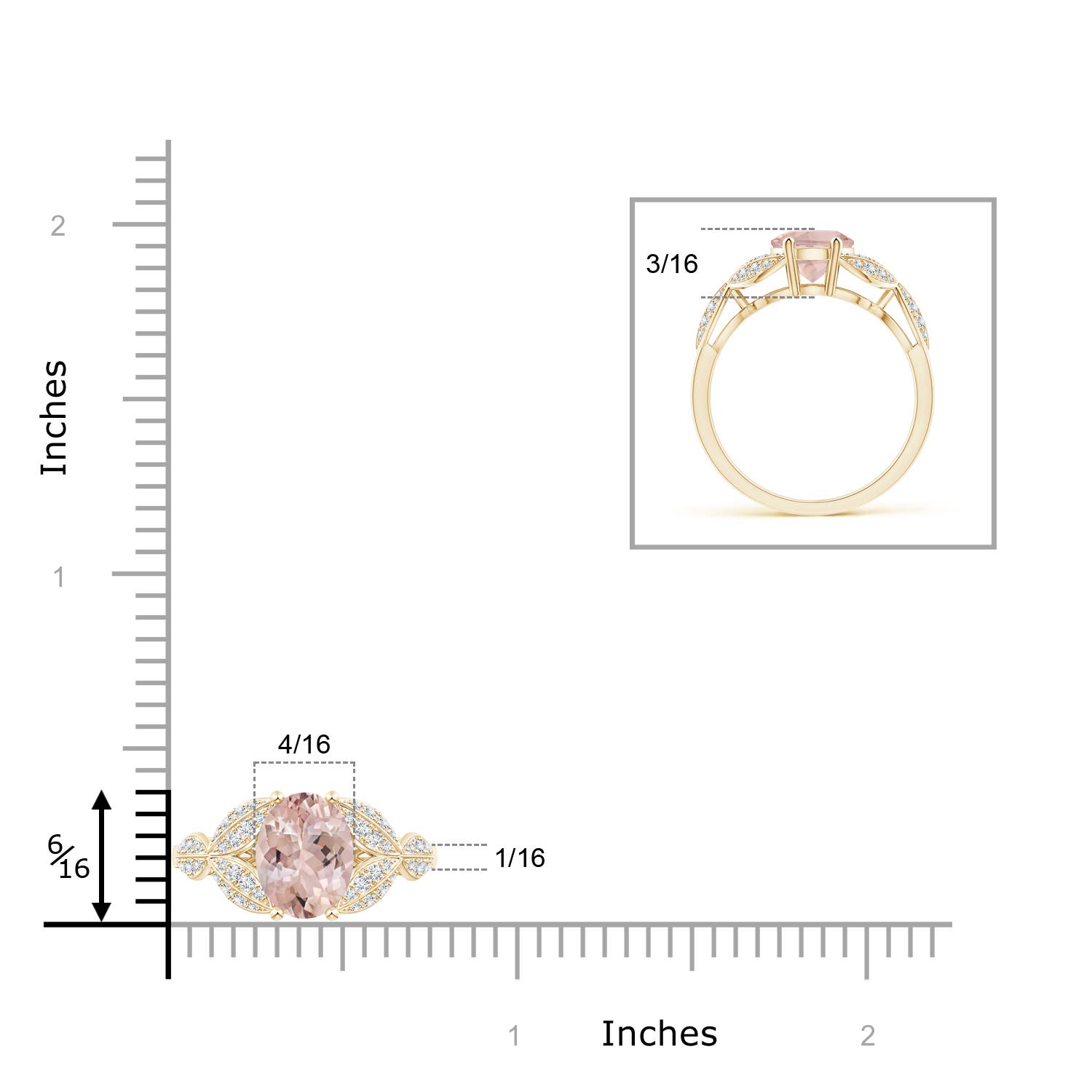 AA - Morganite / 1.91 CT / 14 KT Yellow Gold