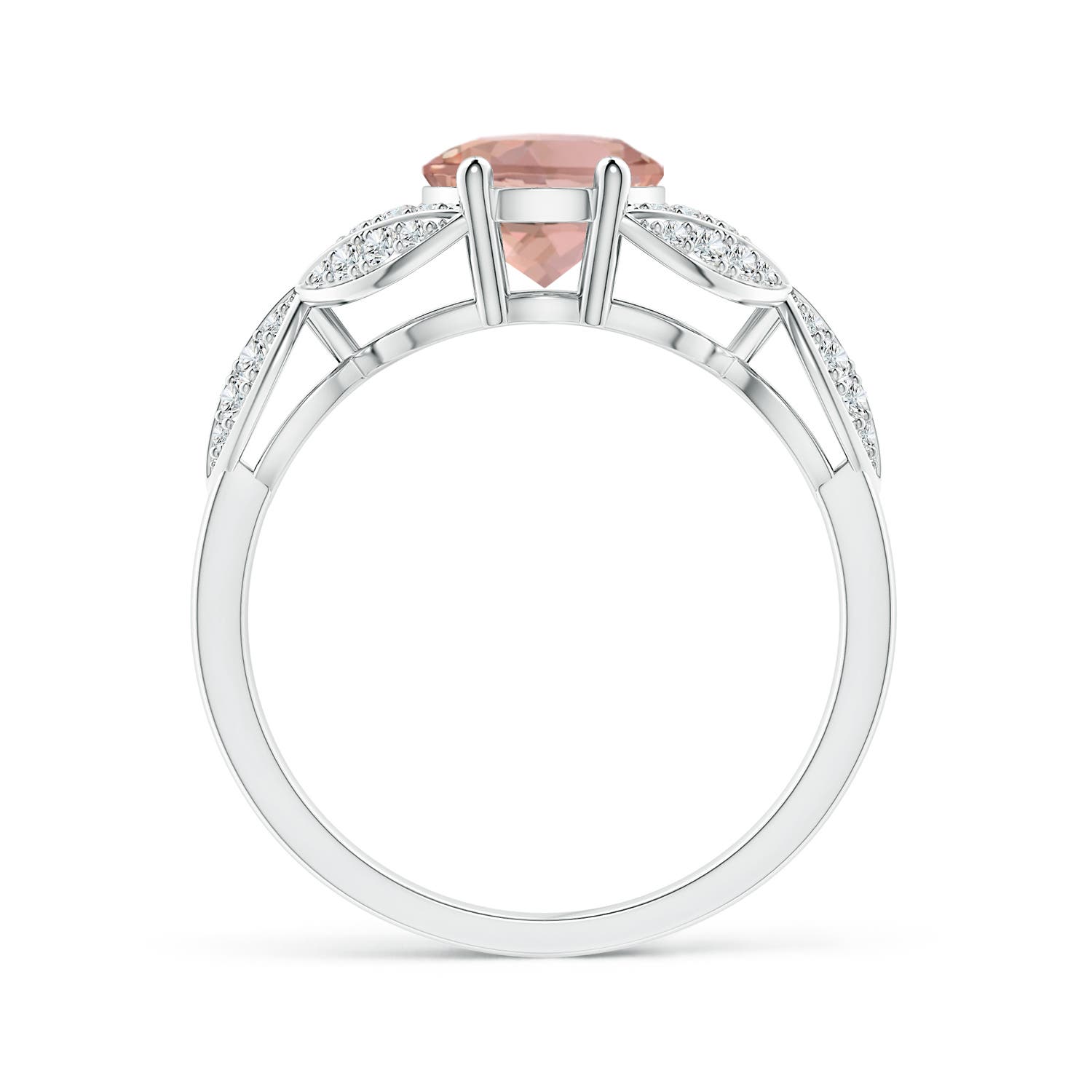 AAAA - Morganite / 1.91 CT / 14 KT White Gold