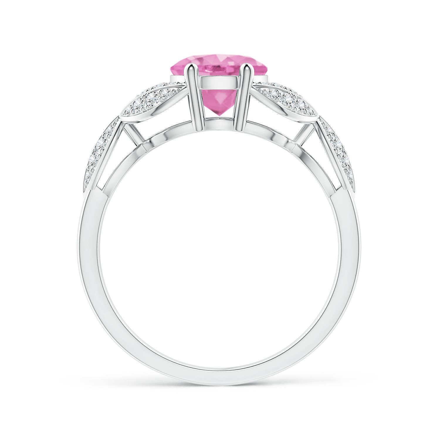 A - Pink Sapphire / 2.16 CT / 14 KT White Gold