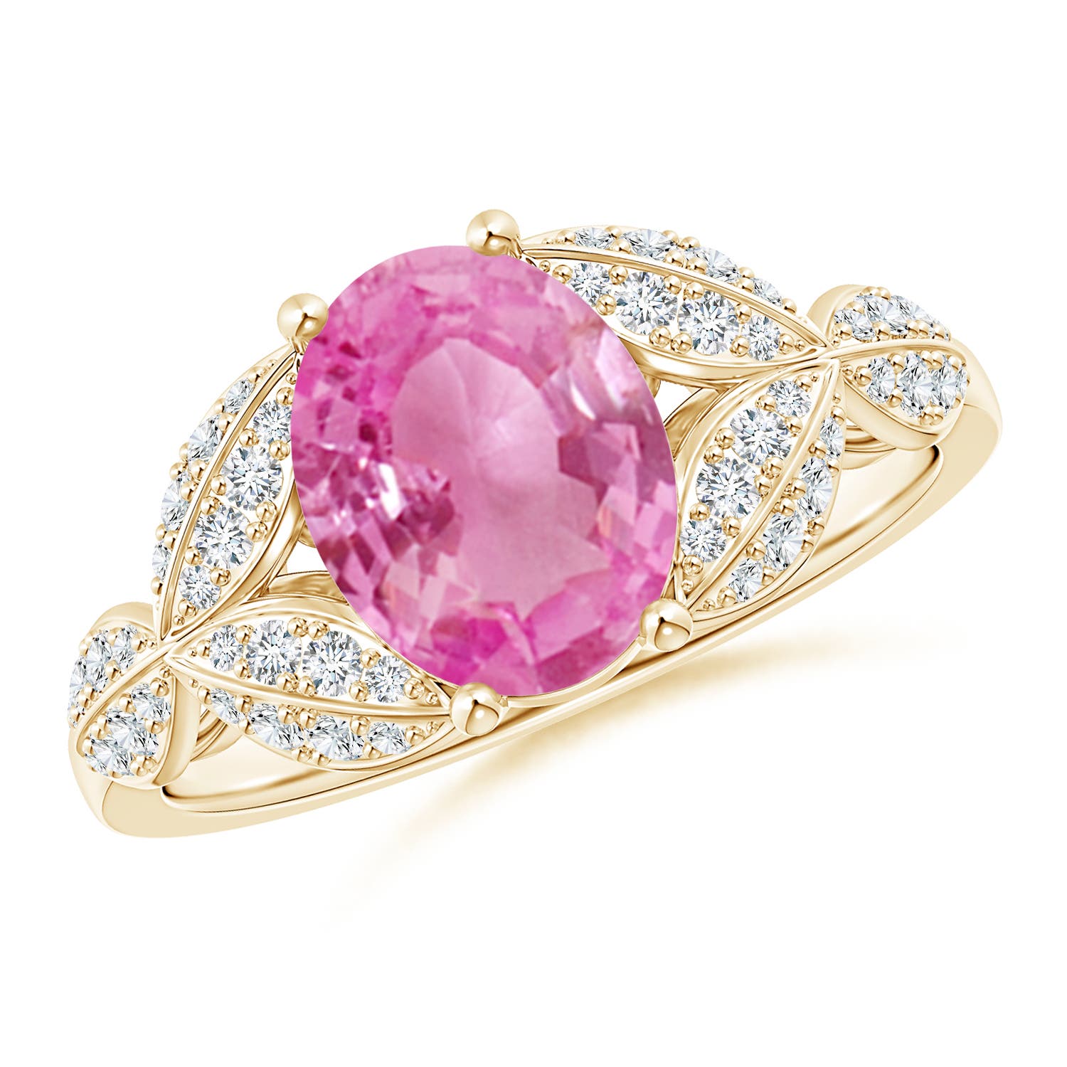 AA - Pink Sapphire / 2.16 CT / 14 KT Yellow Gold