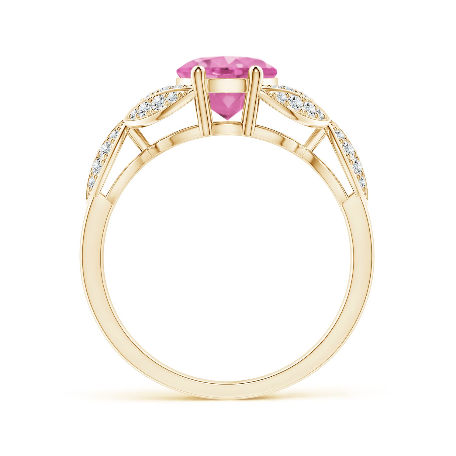 AA - Pink Sapphire / 2.16 CT / 14 KT Yellow Gold