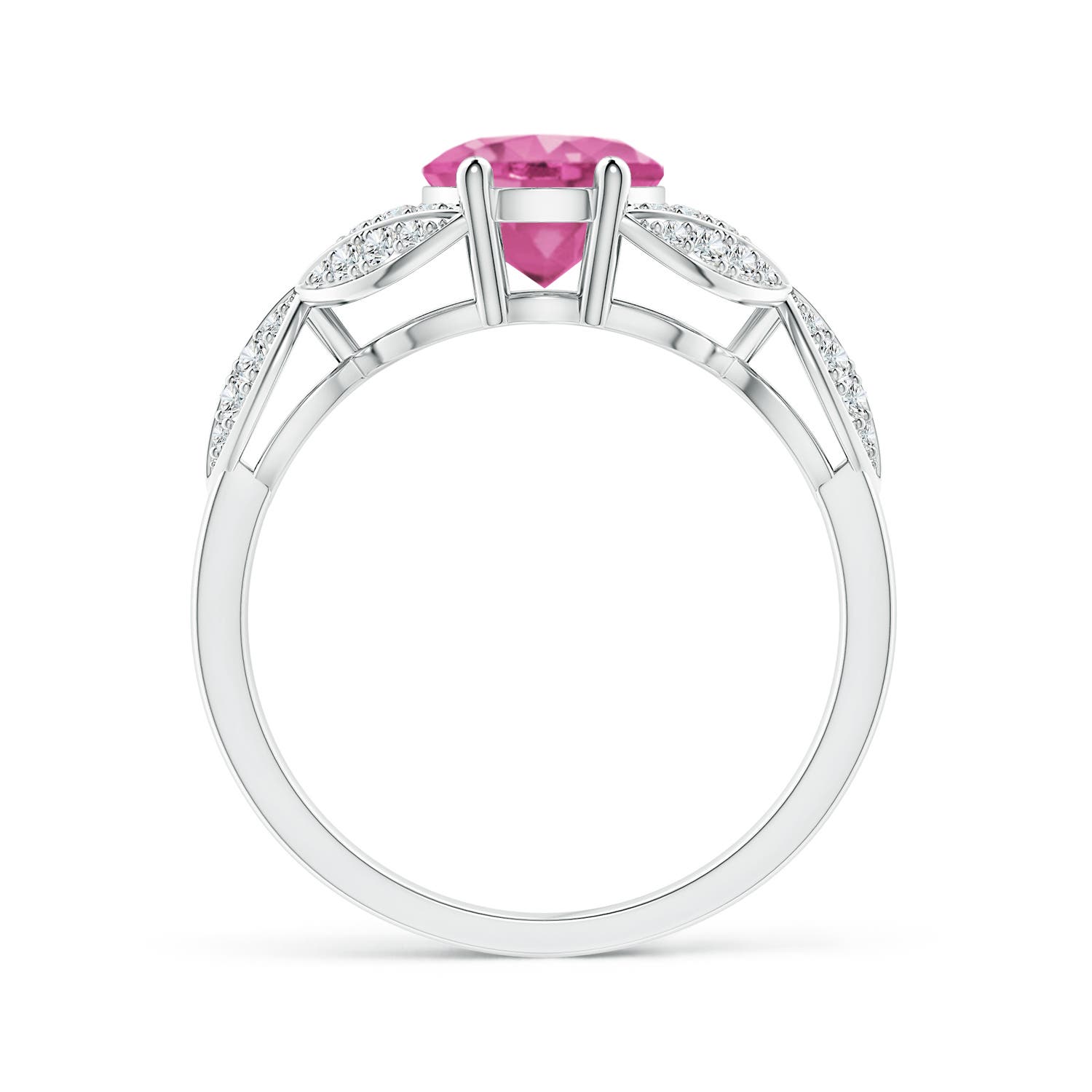 AAA - Pink Sapphire / 2.16 CT / 14 KT White Gold