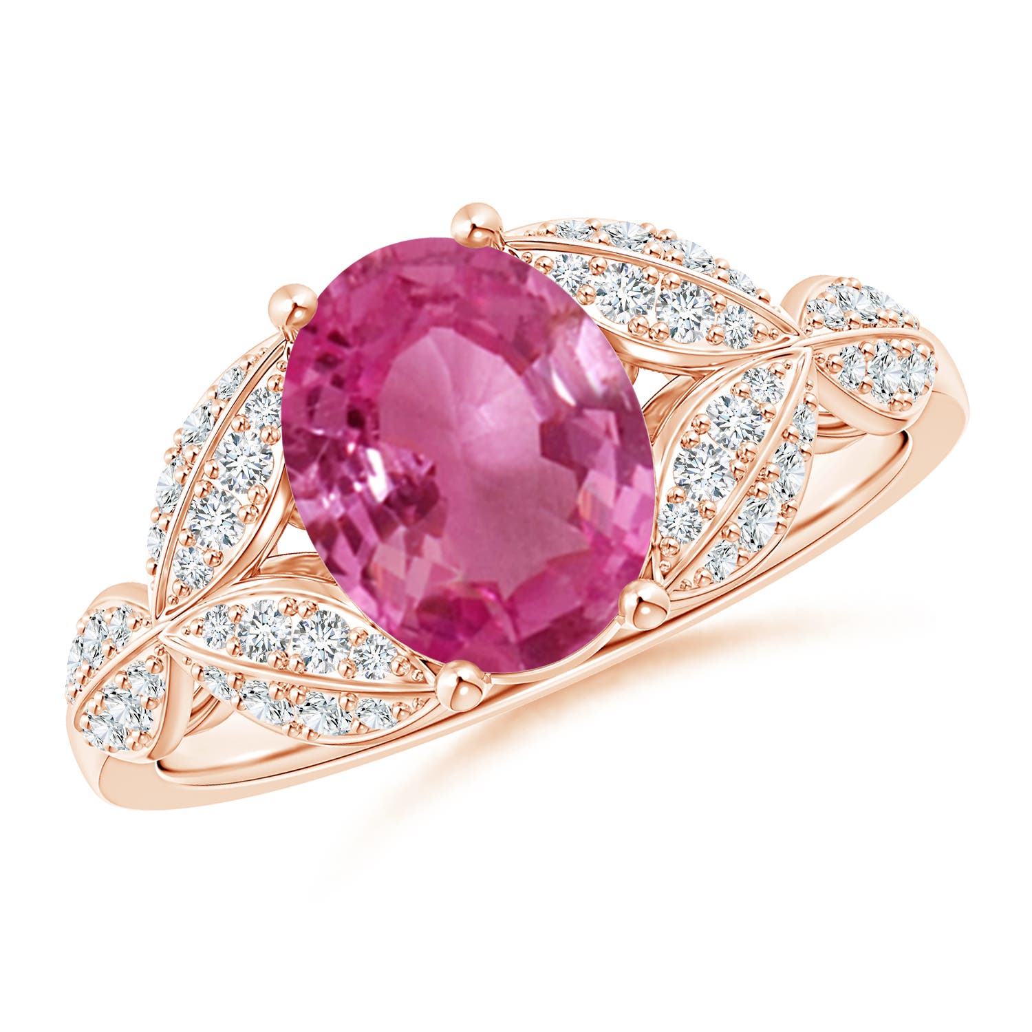 AAAA - Pink Sapphire / 2.16 CT / 14 KT Rose Gold