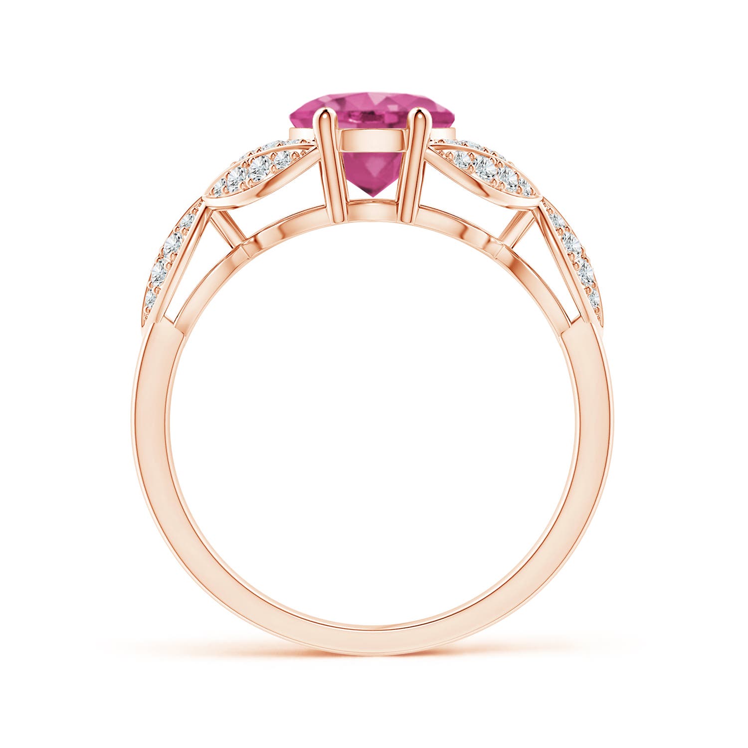 AAAA - Pink Sapphire / 2.16 CT / 14 KT Rose Gold