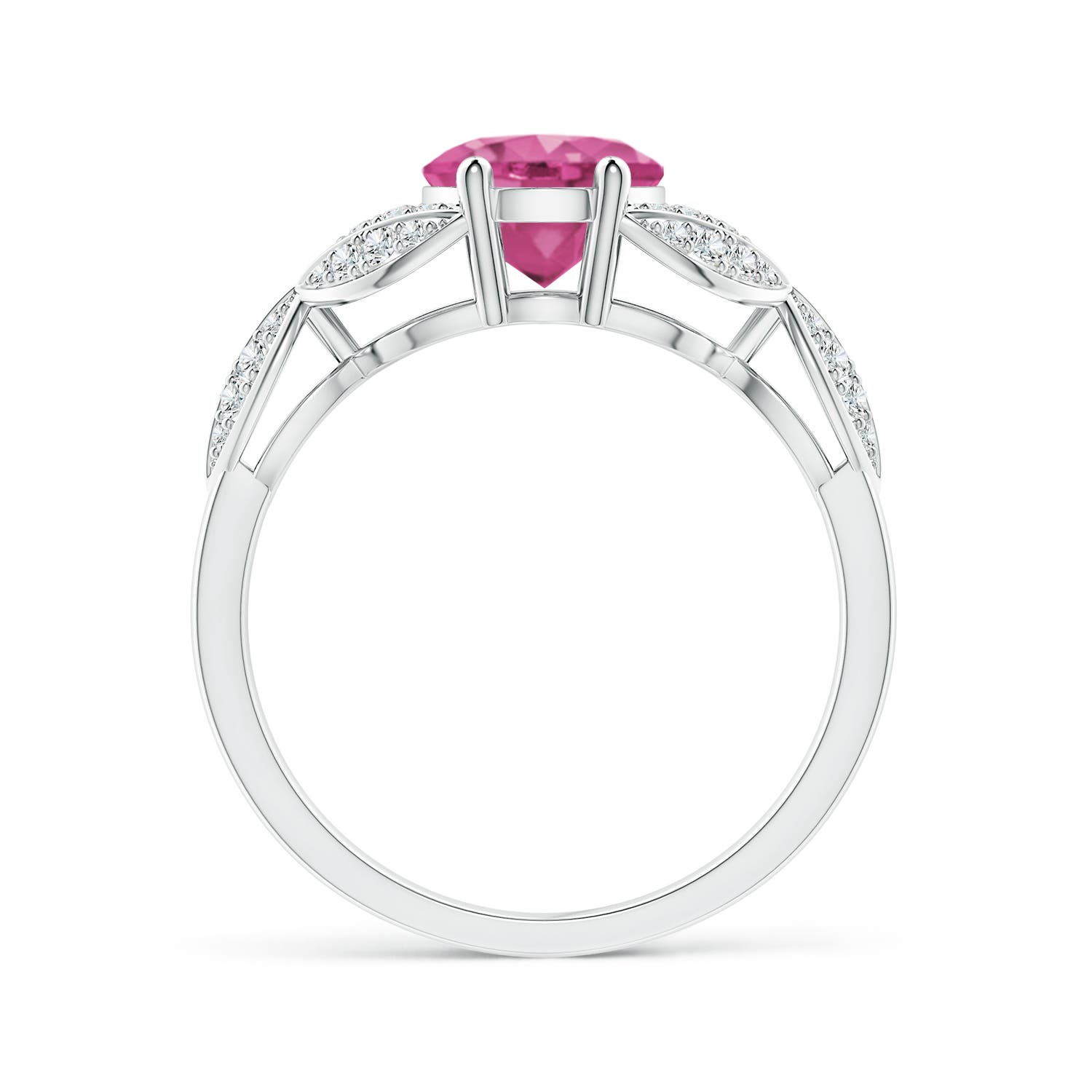 AAAA - Pink Sapphire / 2.16 CT / 14 KT White Gold