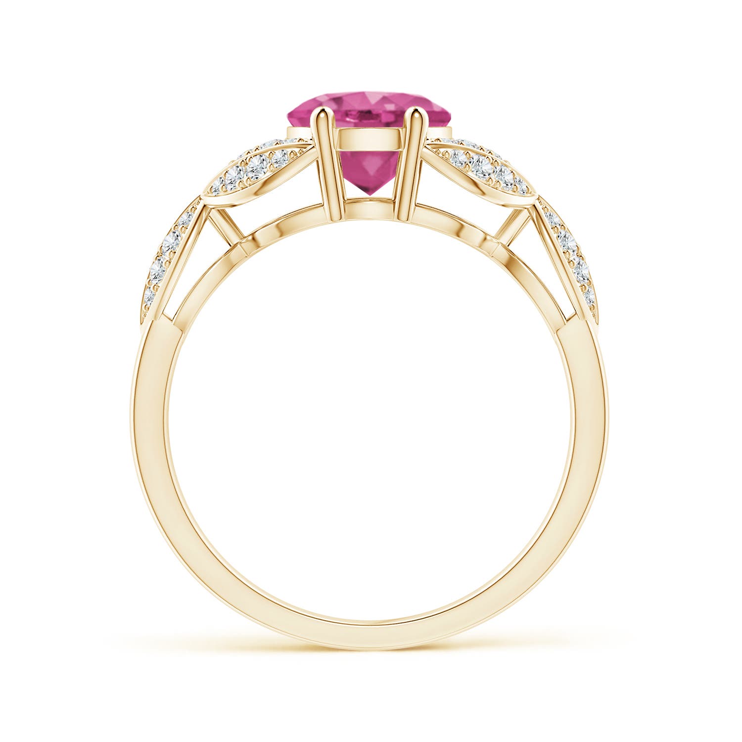 AAAA - Pink Sapphire / 2.16 CT / 14 KT Yellow Gold