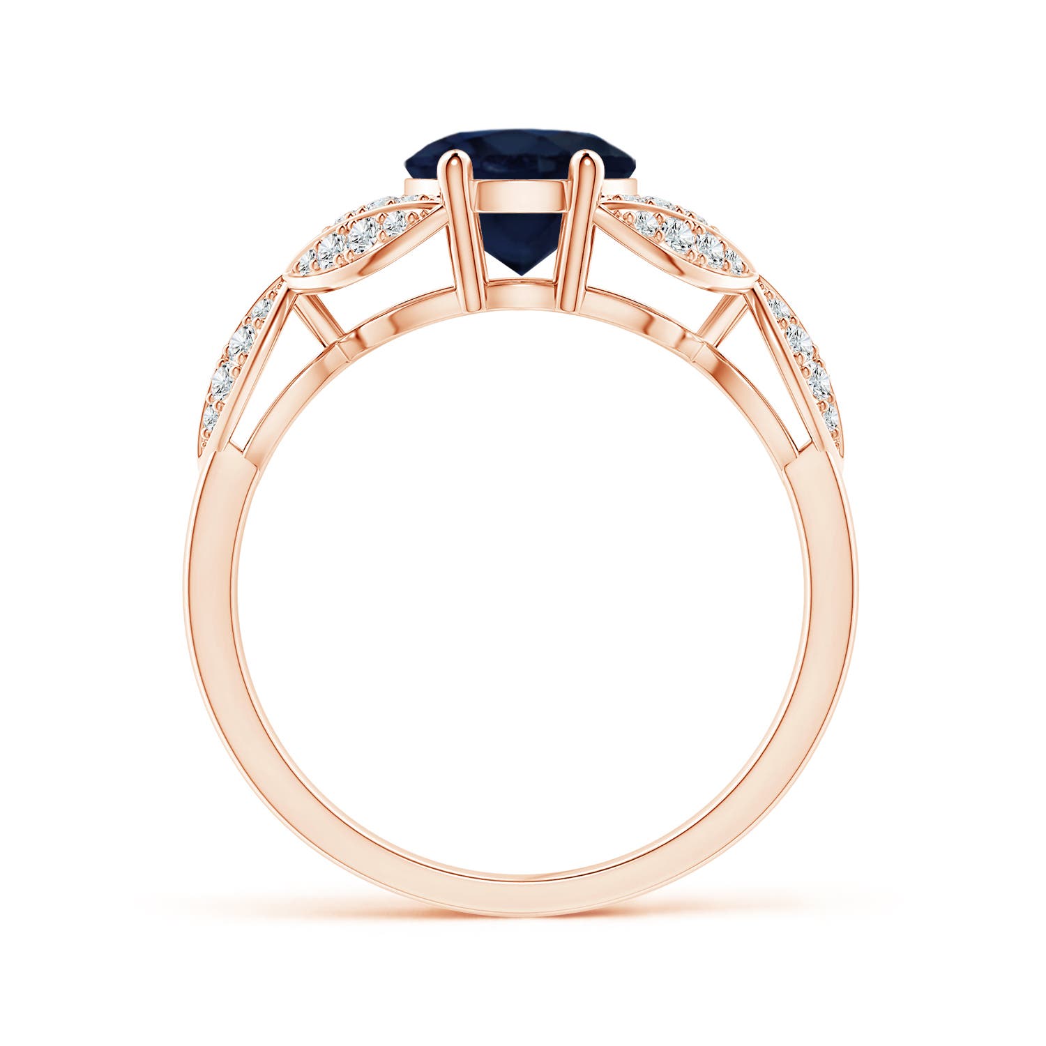 A - Blue Sapphire / 2.26 CT / 14 KT Rose Gold