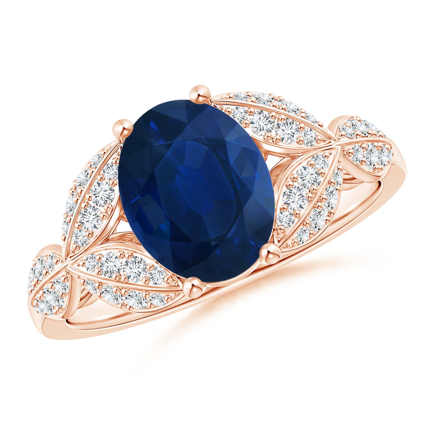 AA - Blue Sapphire / 2.26 CT / 14 KT Rose Gold