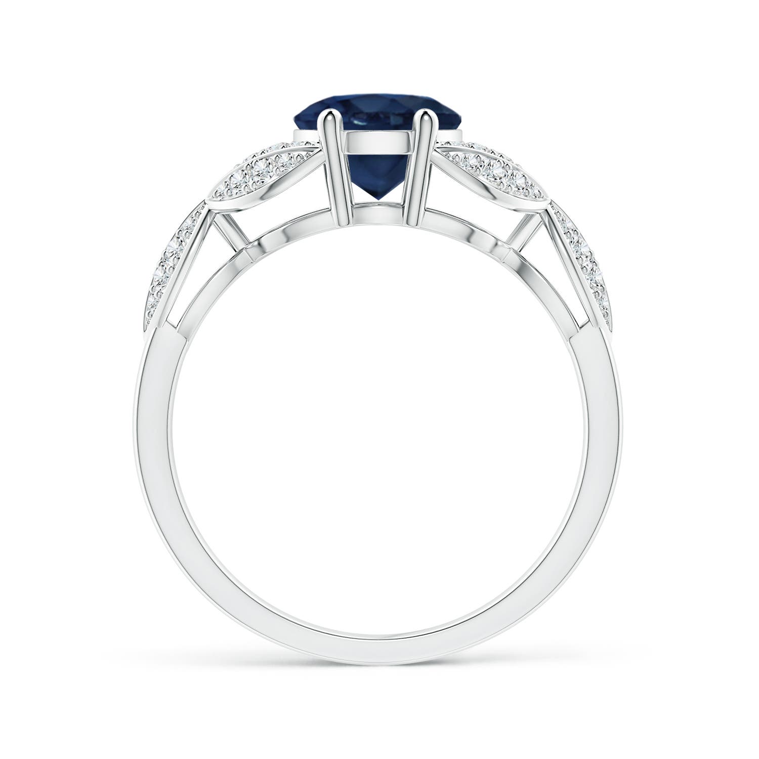 AA - Blue Sapphire / 2.26 CT / 14 KT White Gold