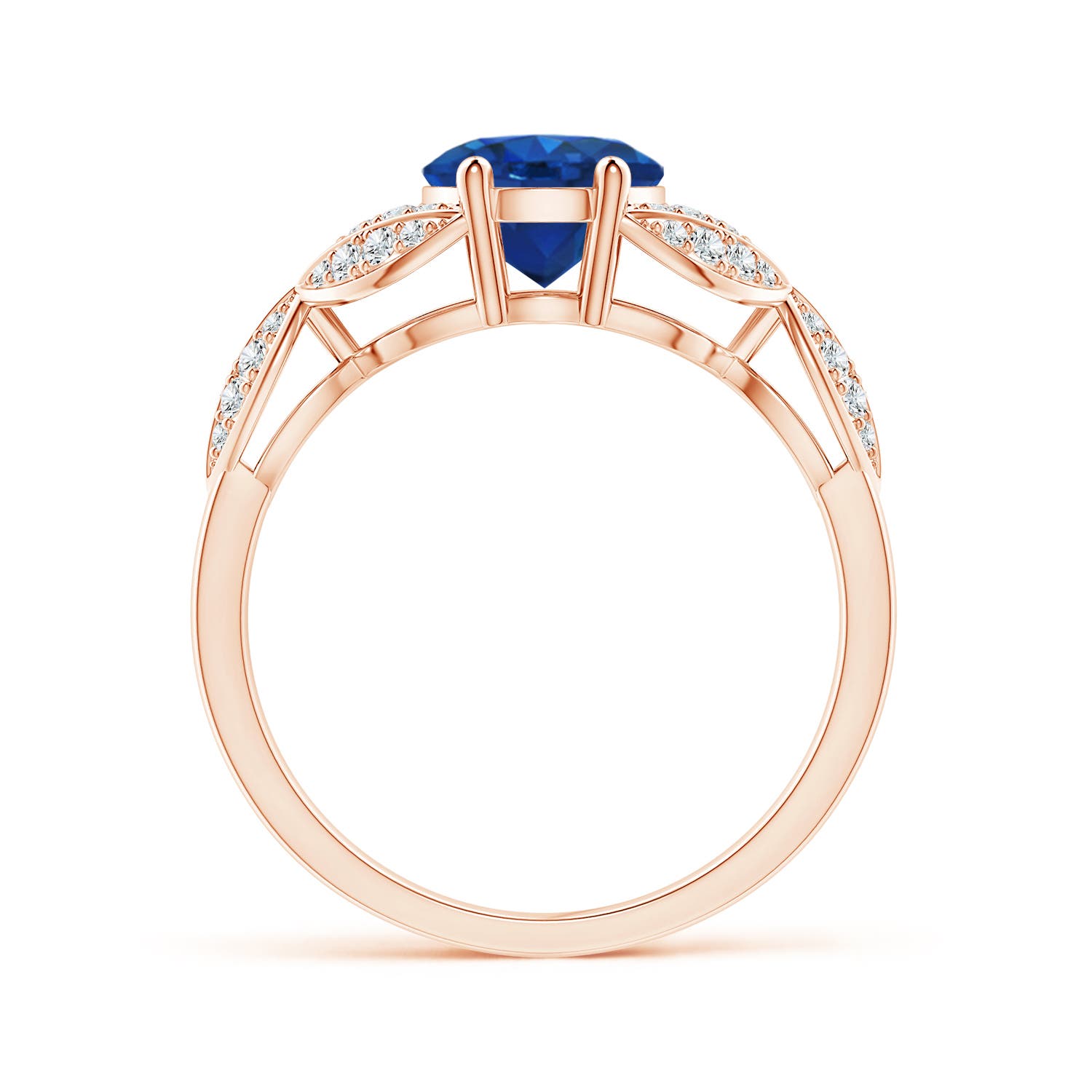 AAA - Blue Sapphire / 2.26 CT / 14 KT Rose Gold