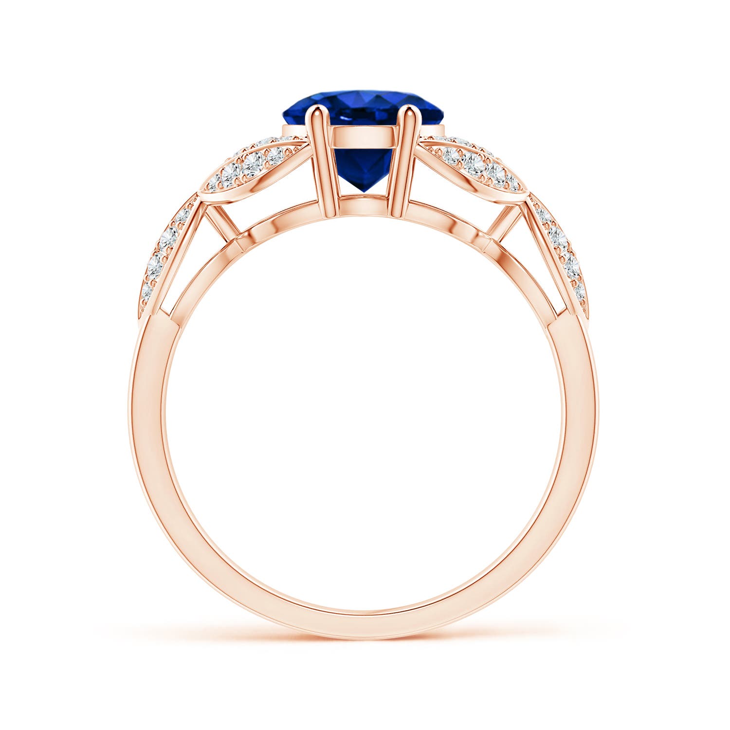 AAAA - Blue Sapphire / 2.26 CT / 14 KT Rose Gold