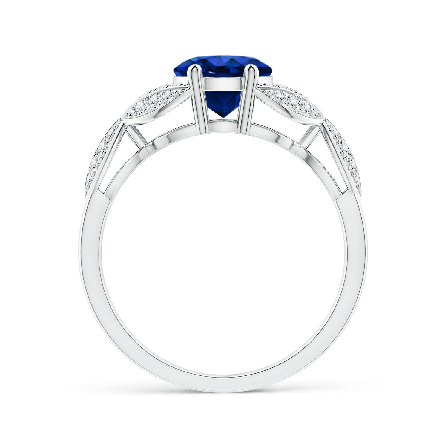 AAAA - Blue Sapphire / 2.26 CT / 14 KT White Gold