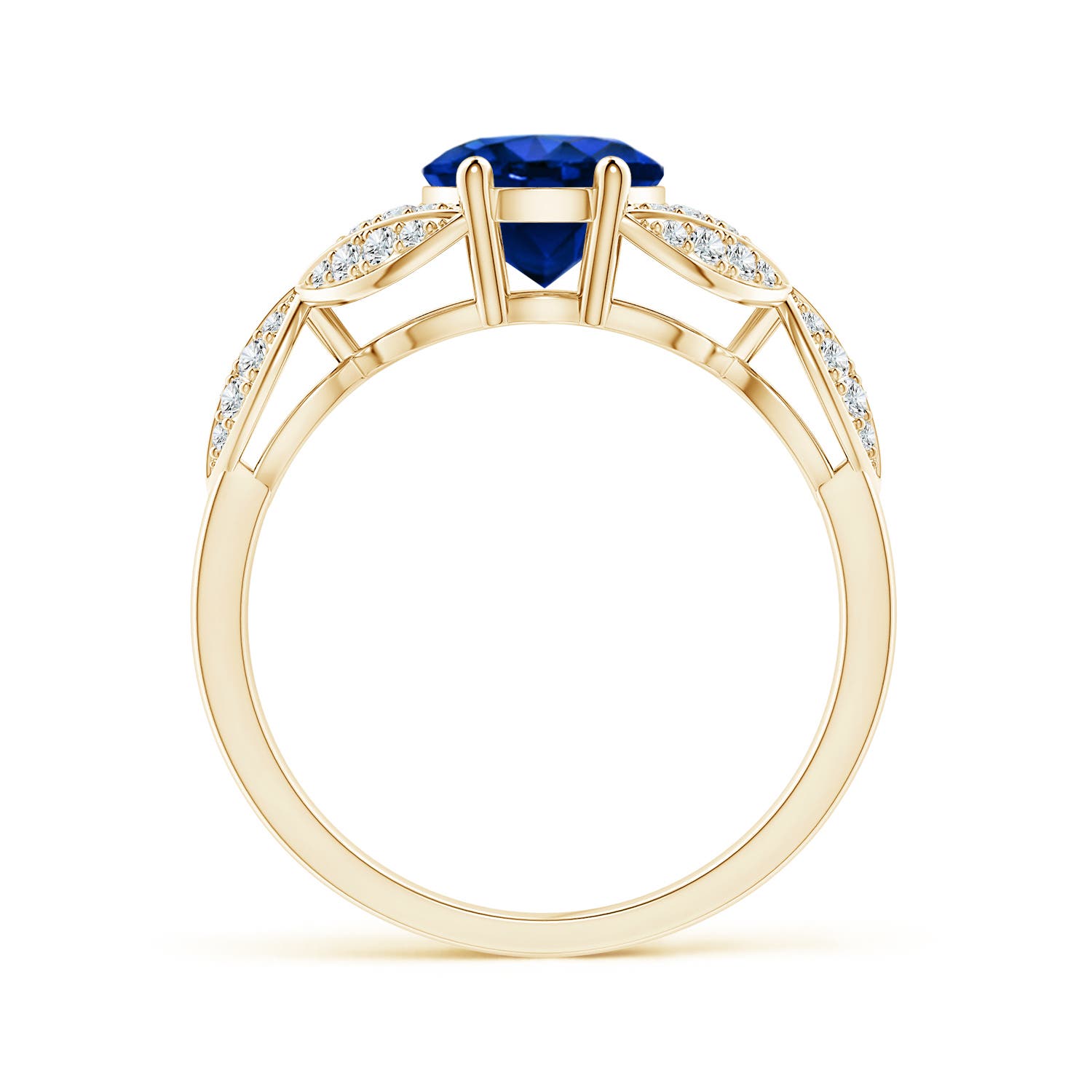 AAAA - Blue Sapphire / 2.26 CT / 14 KT Yellow Gold