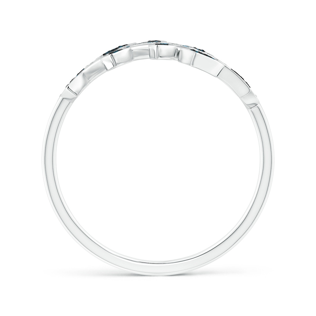 1.3mm AAA Pave Set Blue Diamond Olive Leaf Vine Ring in White Gold - side_1