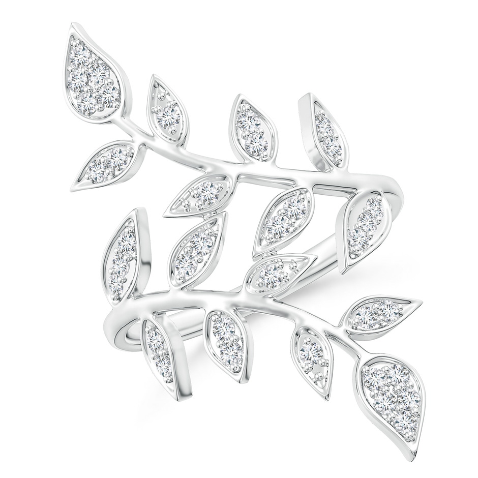 1.7mm GVS2 Pave Set Diamond Olive Leaf Vine Ring in P950 Platinum 