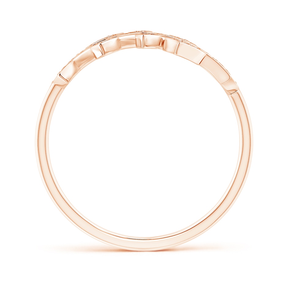 1.7mm IJI1I2 Pave Set Diamond Olive Leaf Vine Ring in 18K Rose Gold side 199