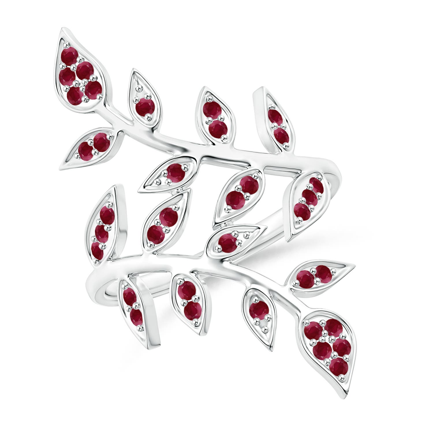 A - Ruby / 0.54 CT / 14 KT White Gold