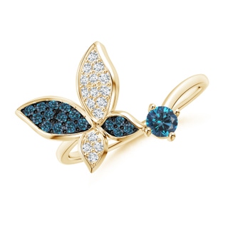 Round AAA Enhanced Blue Diamond