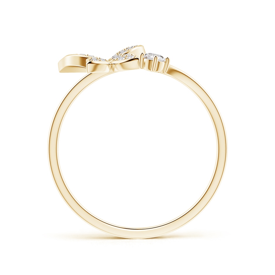 2.5mm IJI1I2 Diamond Butterfly Bypass Ring in Yellow Gold side-1