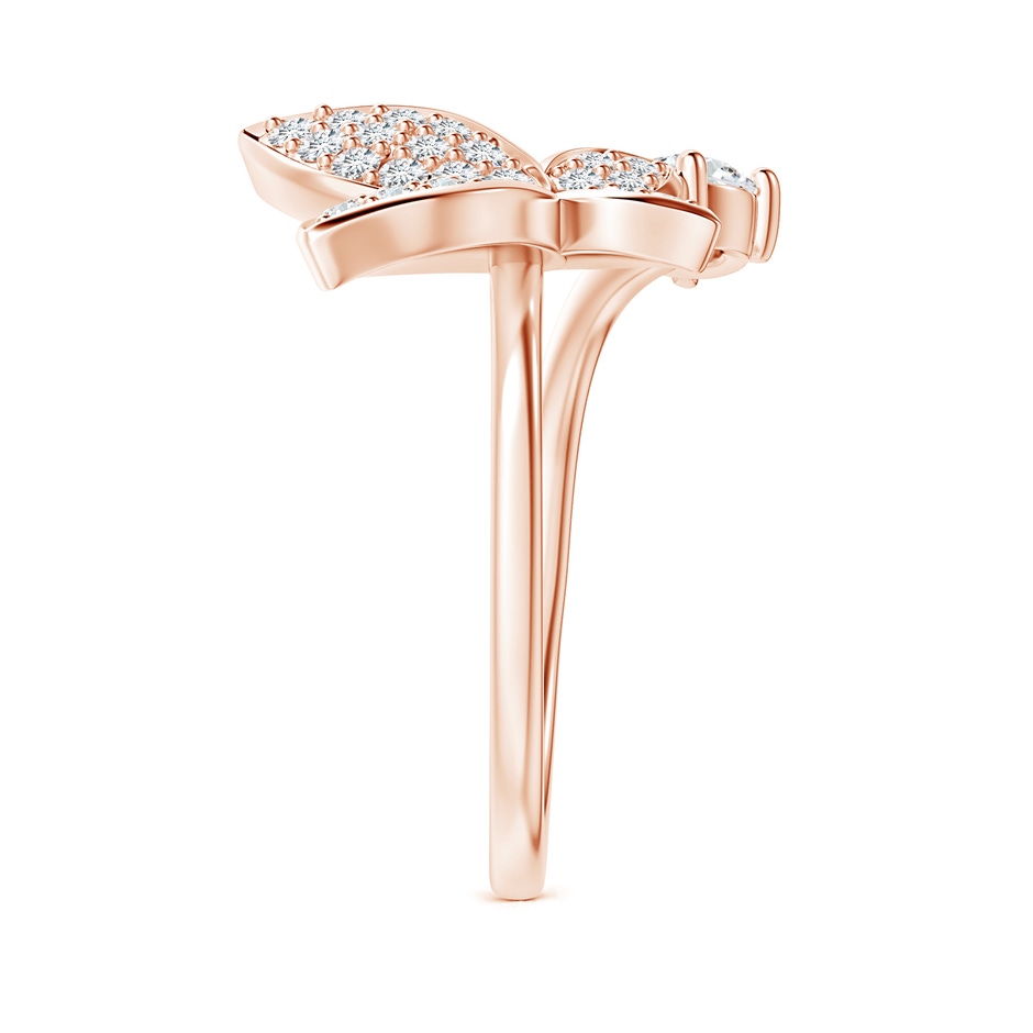 4mm GVS2 Diamond Butterfly Bypass Ring in 18K Rose Gold side-2