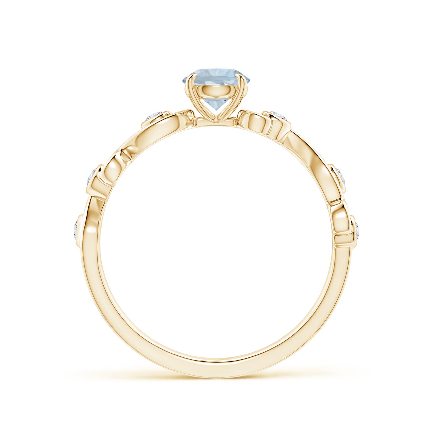 A - Aquamarine / 0.53 CT / 14 KT Yellow Gold