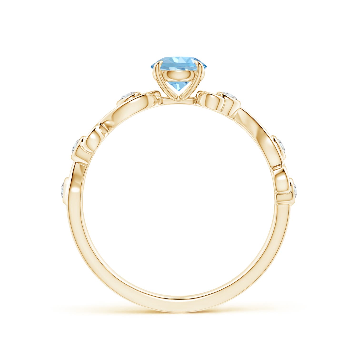 AAAA - Aquamarine / 0.53 CT / 14 KT Yellow Gold